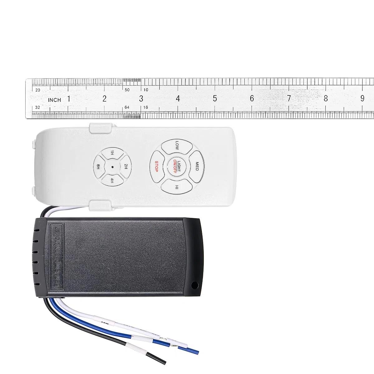 Alnicov Kit de Control Remoto de Ventilador de Techo inalámbrico Universal con Control de Tiempo y Velocidad para Ventilador y lámpara Colgante de Techo