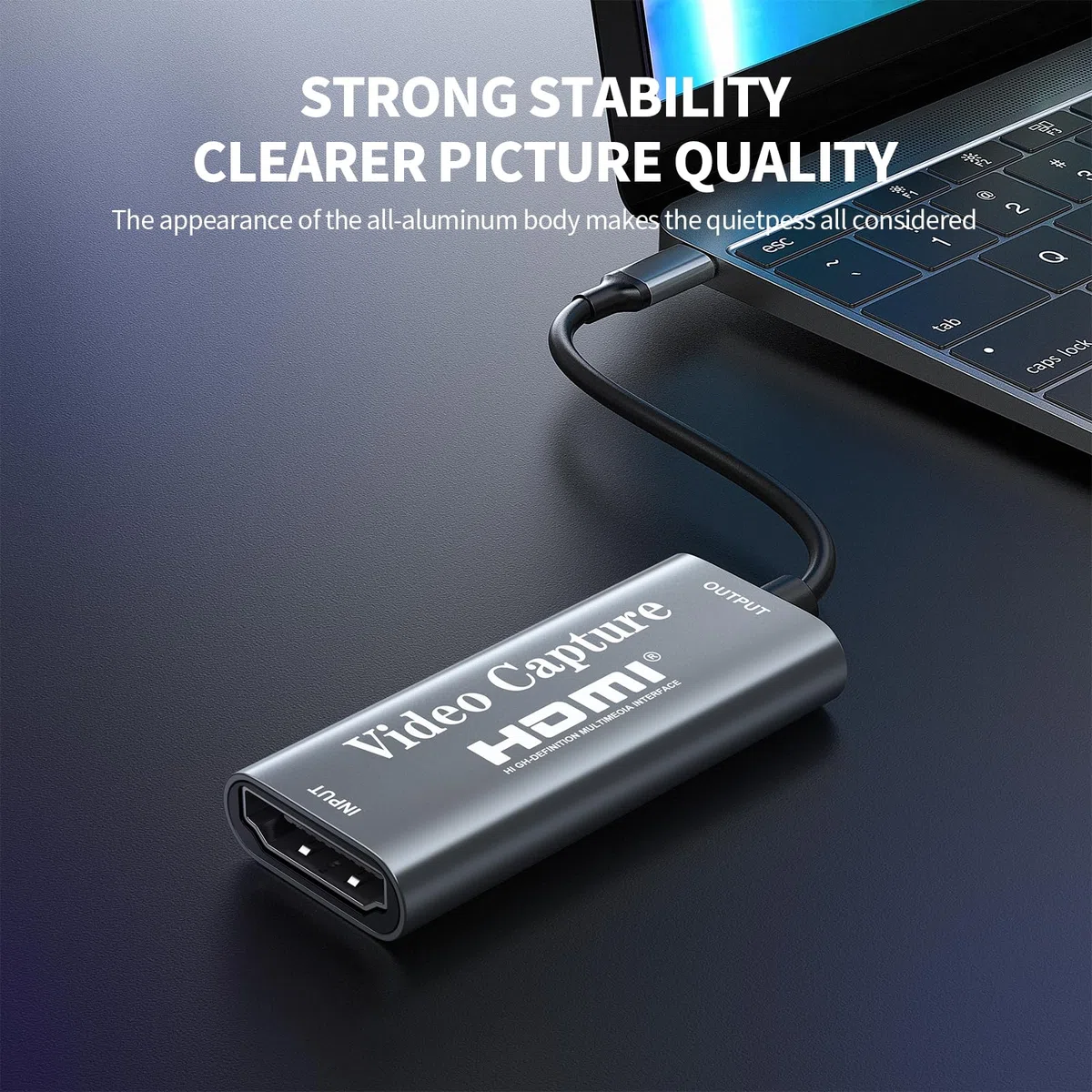 Tarjeta de Captura HDMI a USB C - 1080p Para Videojuegos, Edición de Vídeo, Transmisión y Enseñanza en Línea