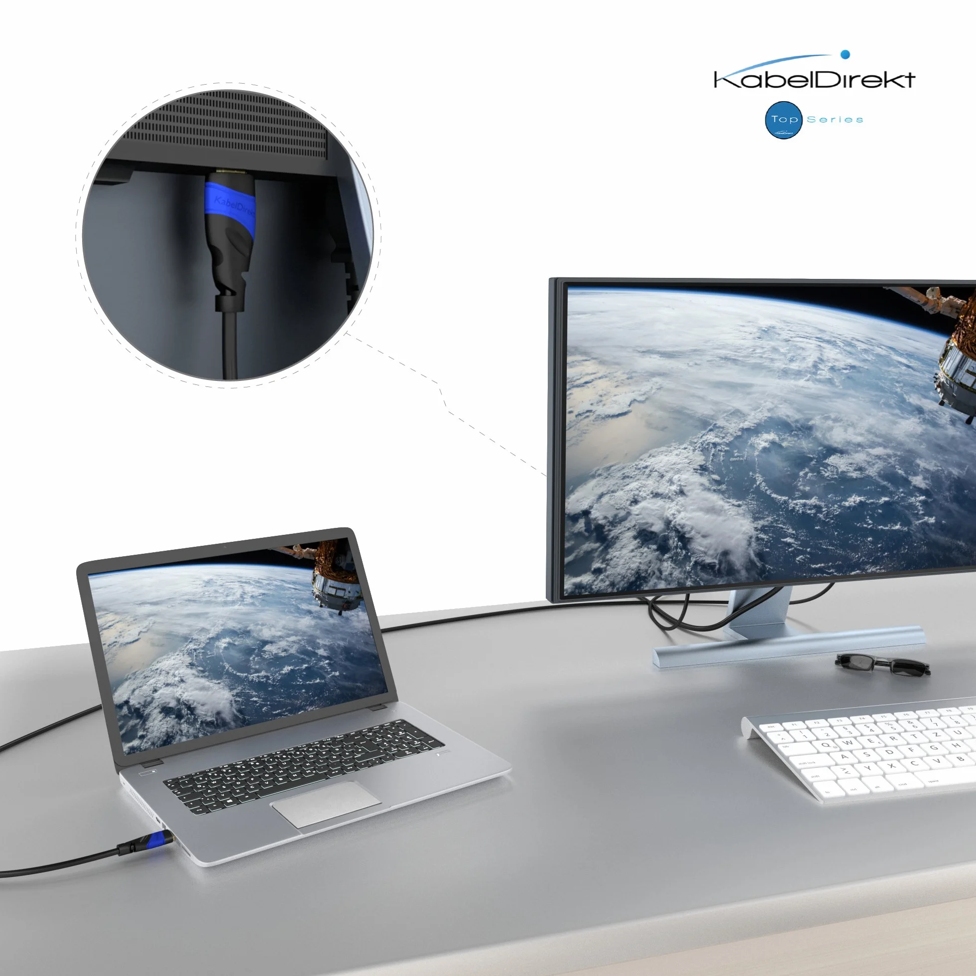 KabelDirekt – Cable DisplayPort 4K/60Hz – 10 m – inmunidad contra interferencias gracias a su múltiple blindaje (cable DP para PC y monitores de juego 4K de alta resolución, sin parpadeos a 60Hz)