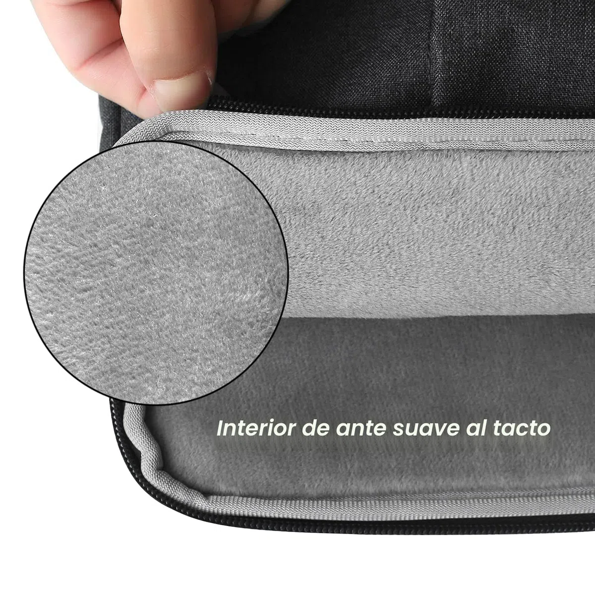 ProElife Funda para Portátil de 15 Pulgadas para MacBook Air 15 Pulgadas (2026-2023) con Chip M5/M4/M3/M2 - A3448/A3241/A3114/A2941 - Maletín Portátil Impermeable con Bolsillo de Accesorios (Negro)