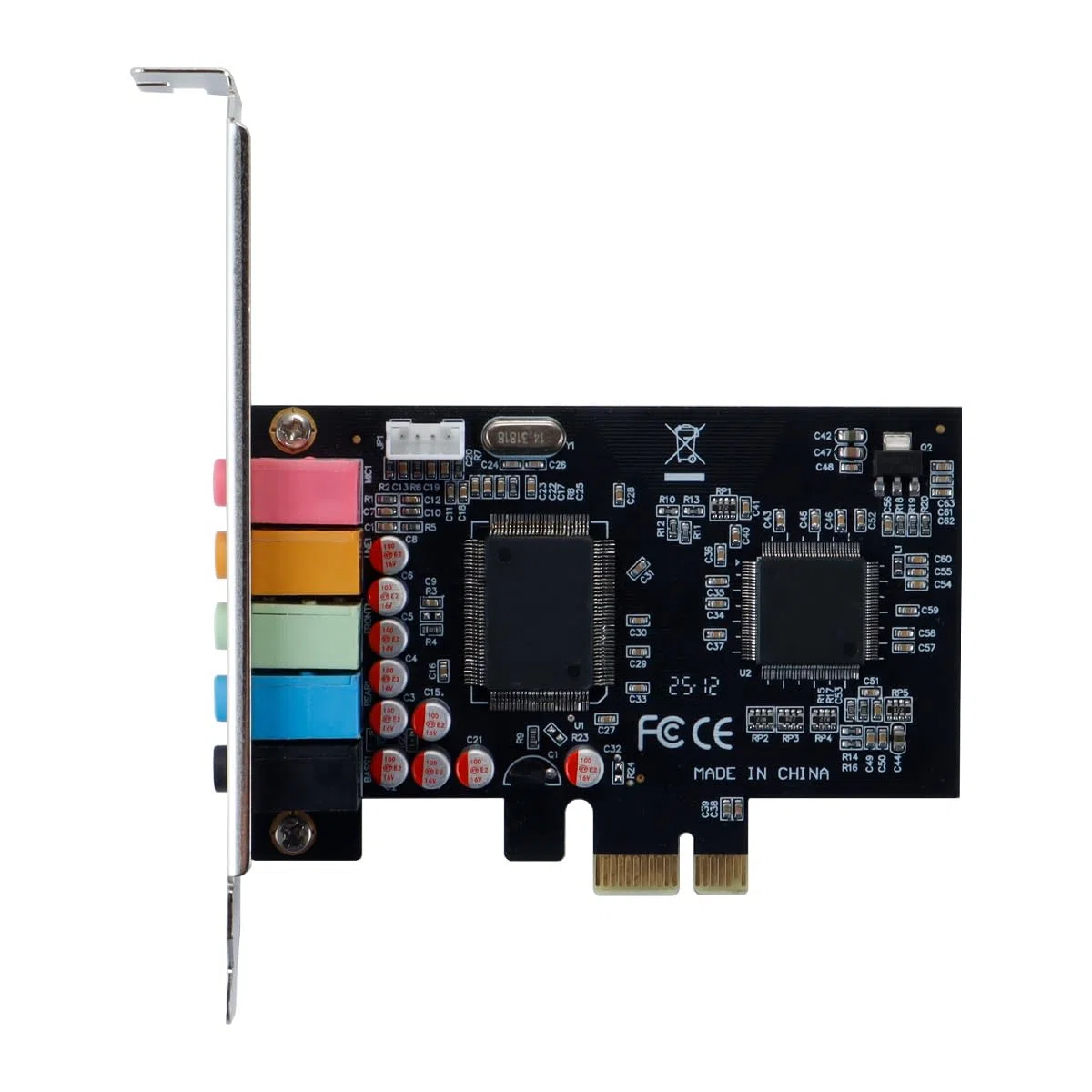 Tarjeta de Sonido Interna 5.1 para PC con Windows XP/7/8/10, Tarjeta estéreo 3D CMI8738 PCI-E 7/Vista/XP de 32/64 bits