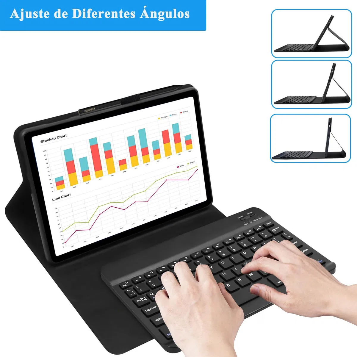 Funda Teclado para Xiaomi Redmi Pad SE 11 Pulgadas, Español Ñ Bluetooth Magnético, Smart Funda con Teclado QWERTY para Xiaomi Redmi Pad SE 11 Pulgadas 2023, Negro