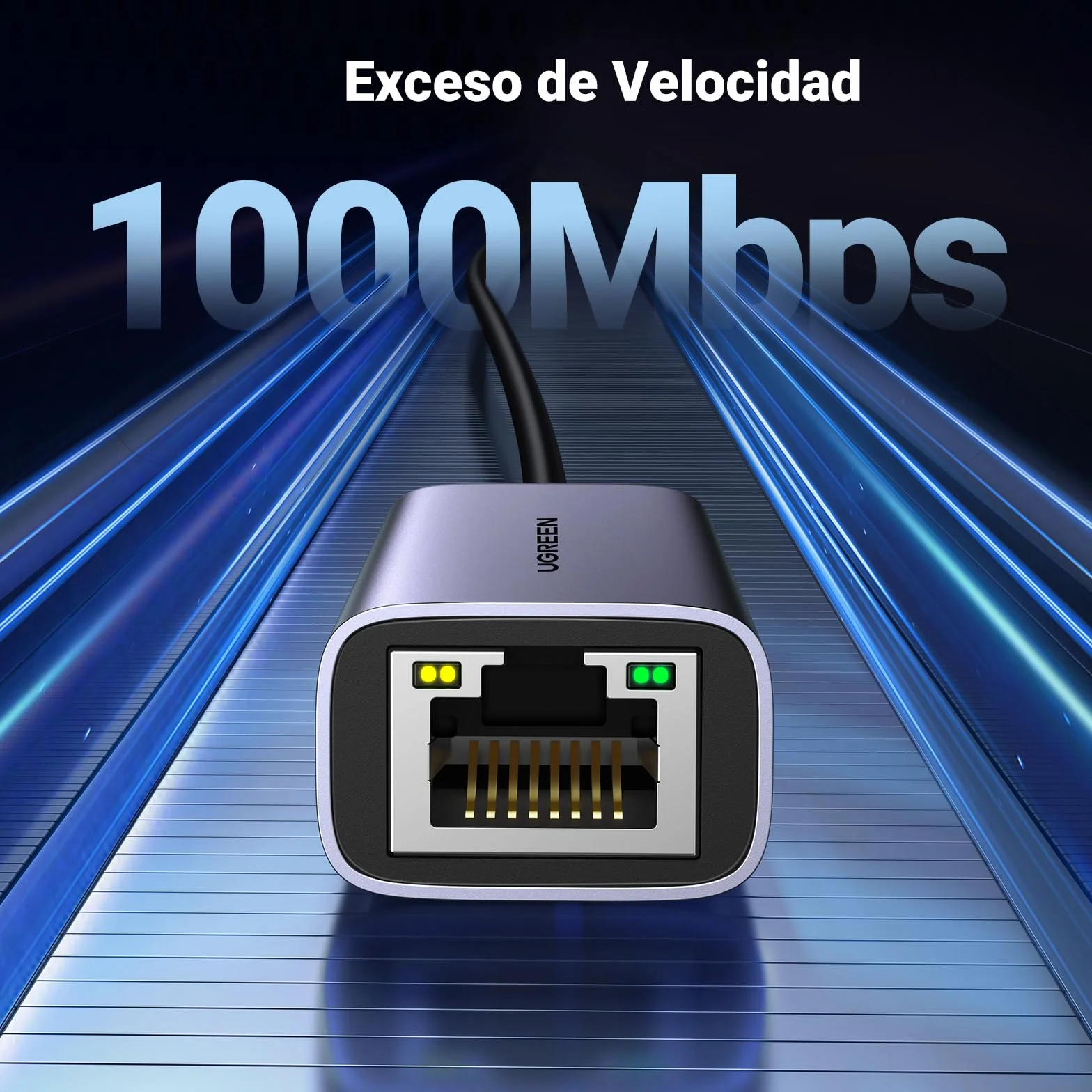 UGREEN Adaptador USB C a Ethernet Tarjeta de Red a RJ45 Gigabit 1000Mbps Adapter Type-C LAN Compatible con iPhone 17 Pro MAX Air 16 15 iPad Pro Galaxy S24 S23 S22 Xiaomi 13 Macbook Pro Air iMac Pro