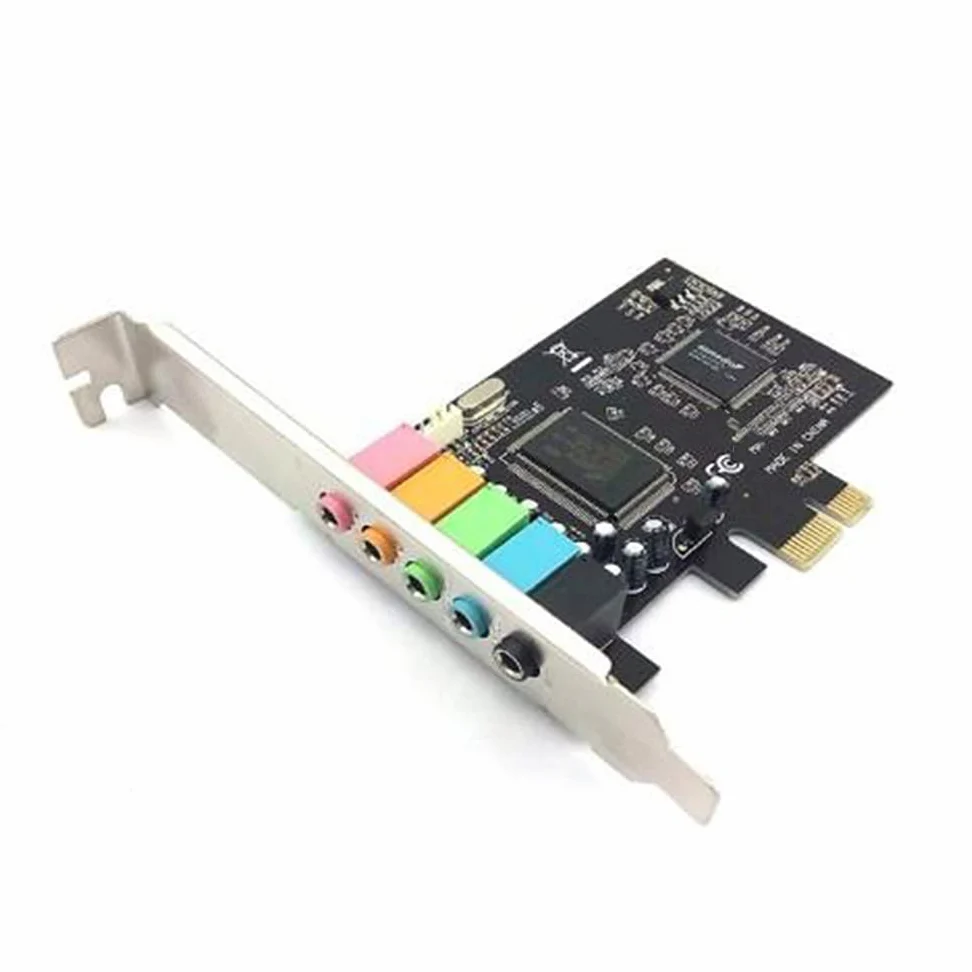 Tarjeta de Sonido Interna 5.1 para 10 con Soporte de Perfil Bajo, PCI-E EstéReo 3D, Tarjeta de Sonido PCI de 32/64 bits con Chip CMI8738