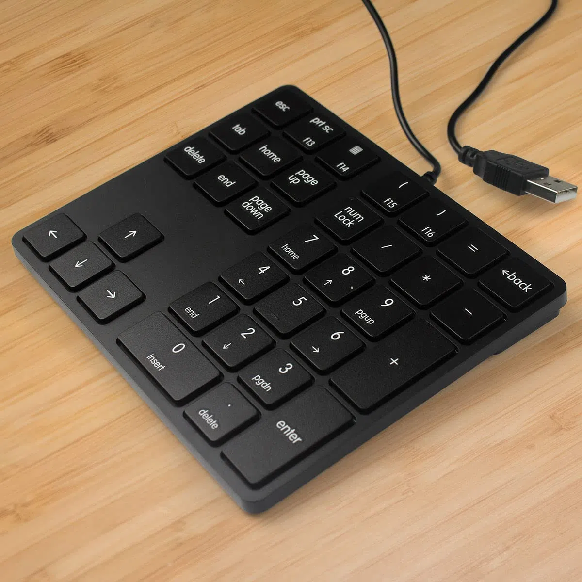 Qisan Numeric Keypad Wired Numpad 34 teclas Teclado portátil USB Mini Slim Teclado Magicforce Negro
