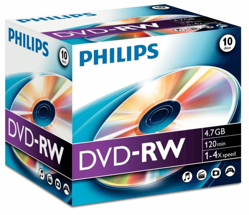 Philips DVD-RW 1.4GB 8CM - Pack de 5