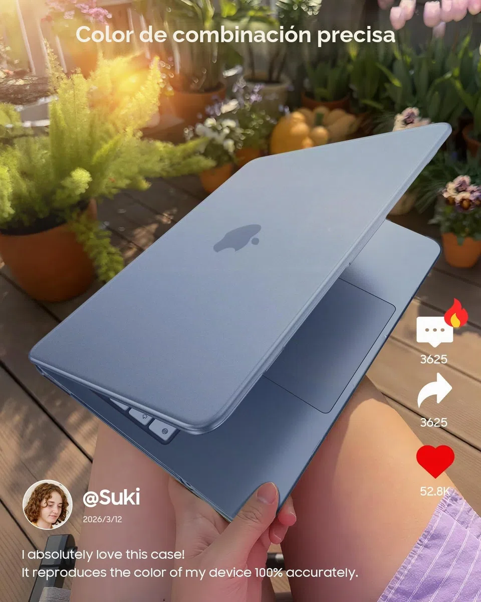 Fintie Funda para MacBook Neo de 13 Pulgadas (A3404) con Chip A18 Pro 2026, [100% Equivalente al Color Oficial] Funda Protector Rígida Ultradelgada Mate Carcasa, Índigo