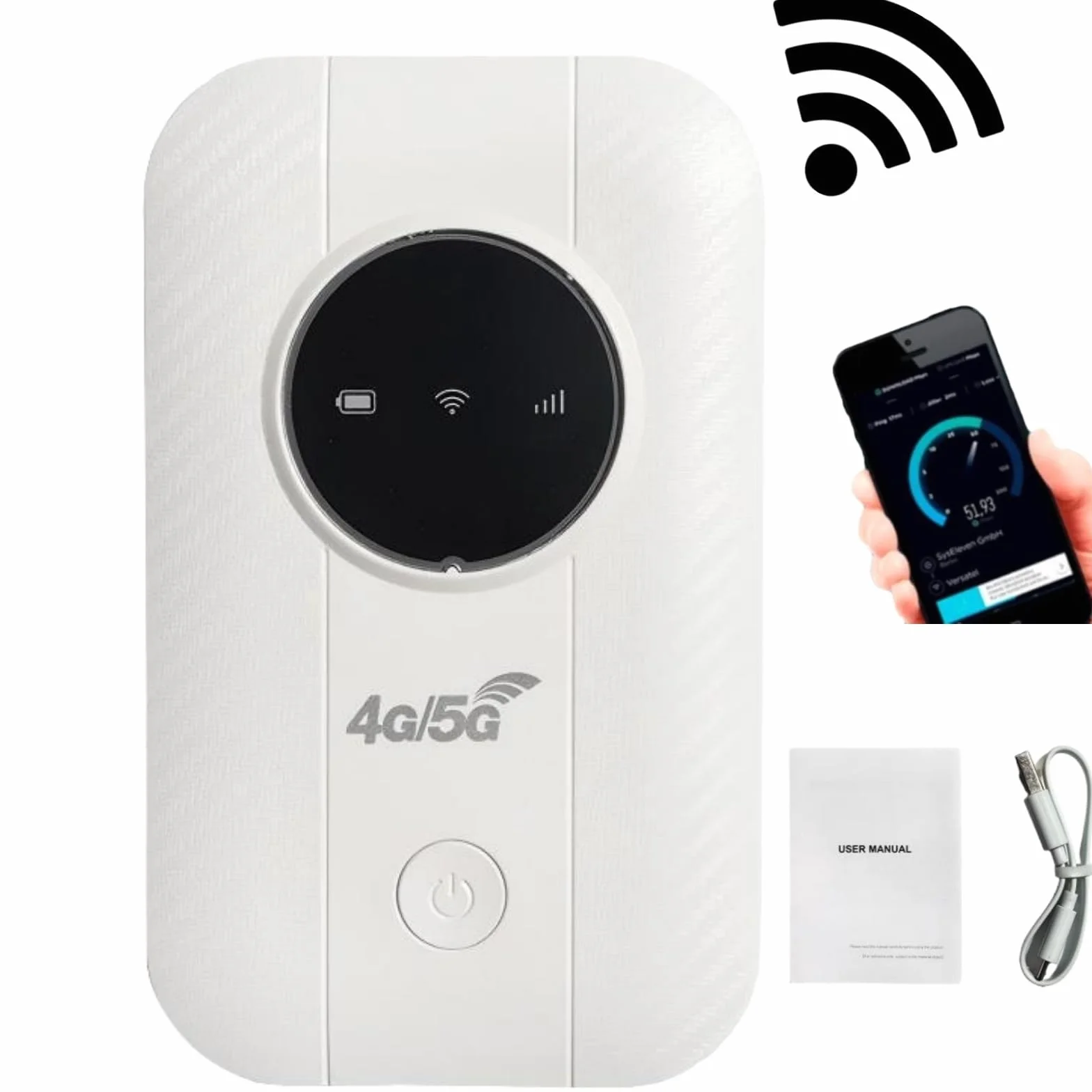 Router WiFi portátil para viajes, enrutador de bolsillo, internet por satélite ilimitado, router inalámbrico móvil, banda ancha móvil, punto de acceso wifi portátil, punto de acceso WiFi temporal