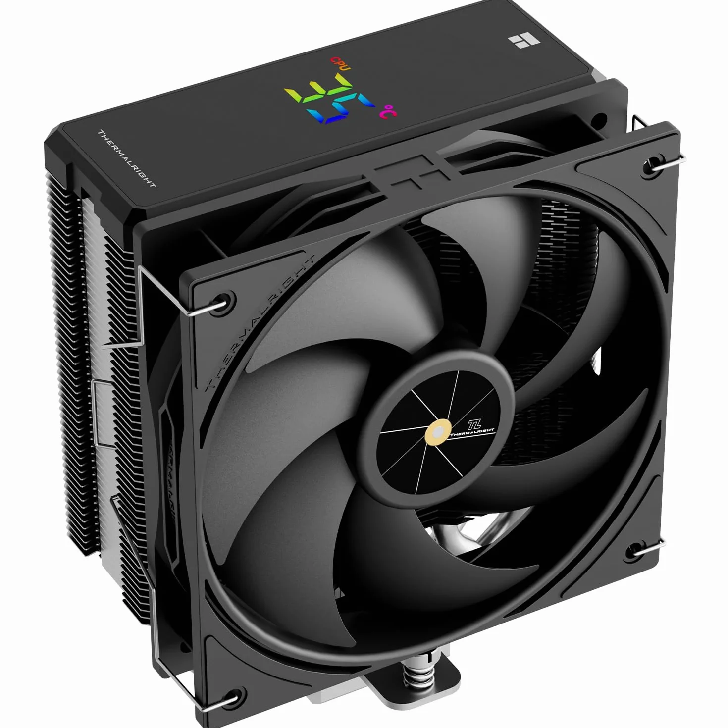 Thermalright Assassin X 120R Enfriador de CPU Negro Digital, Cubierta superior de pantalla digital,Enfriamiento de disipador de calor de computadora, Soporte AM4/AM5,Intel LGA1851/1700/115X/1200