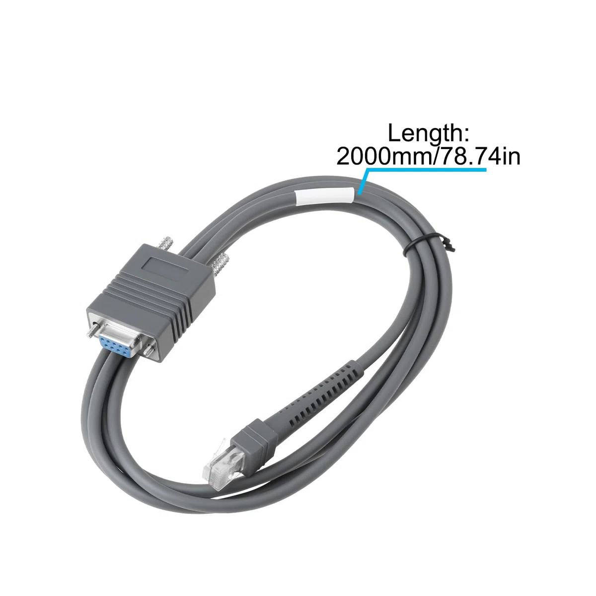 Cable serie de escáner de código de barras de 9 pines CBA-R01-S07PAR compatible con Symbol LS2208 RS232 (2 metros)
