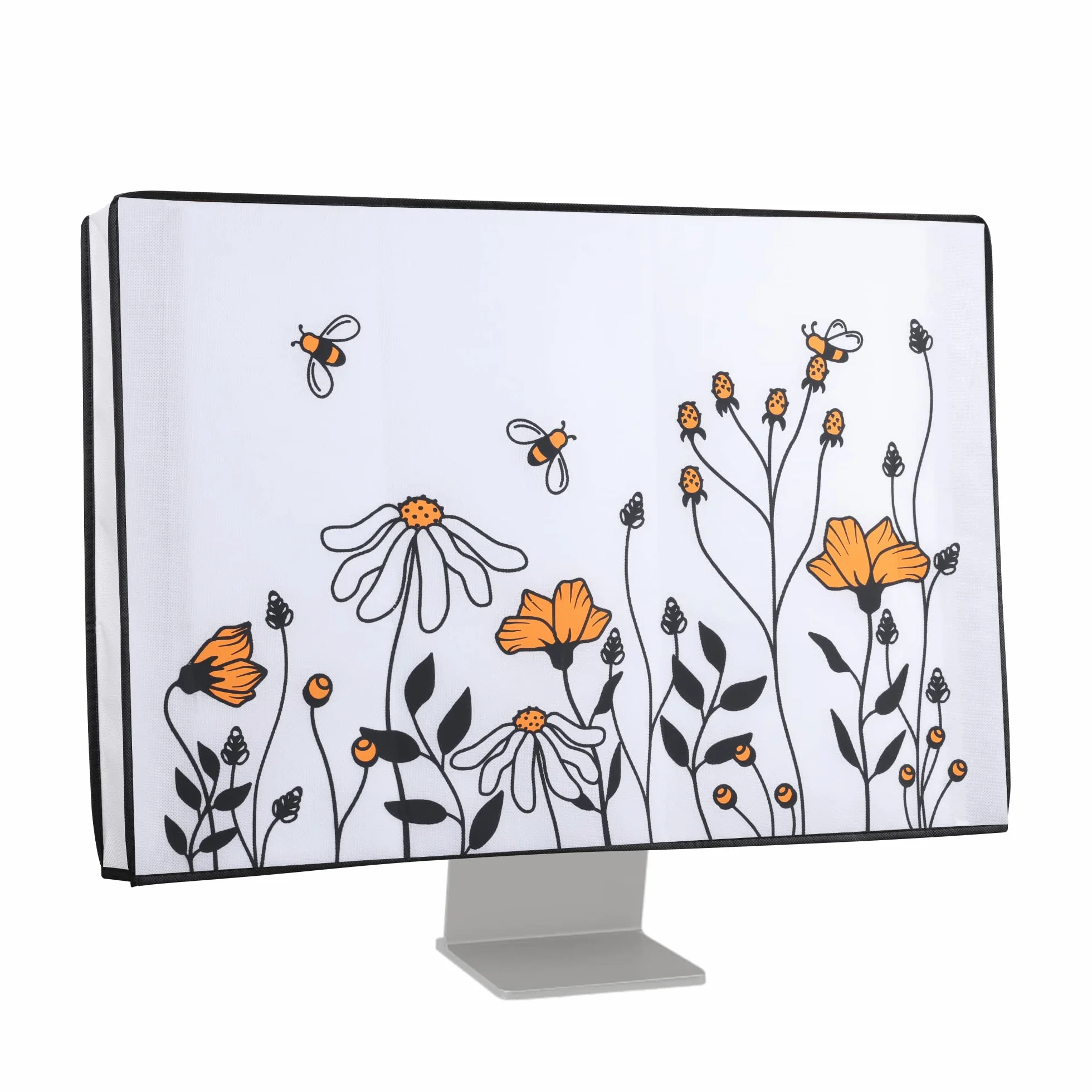 kwmobile Funda compatible con monitor Monitor de 24-26" - Cubierta protectora textil para pantalla - Fauna y flora