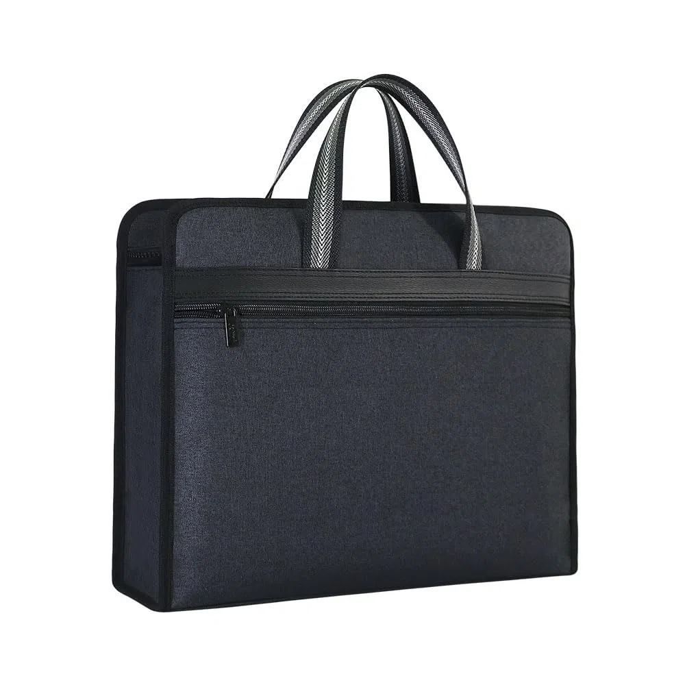 Bolsa de documentos A4, gran capacidad, maletín de almacenamiento de documentos Oxford, portátil, organizador de archivos, carpeta con bolsillo, iPad, portátil, bolsa con cremallera