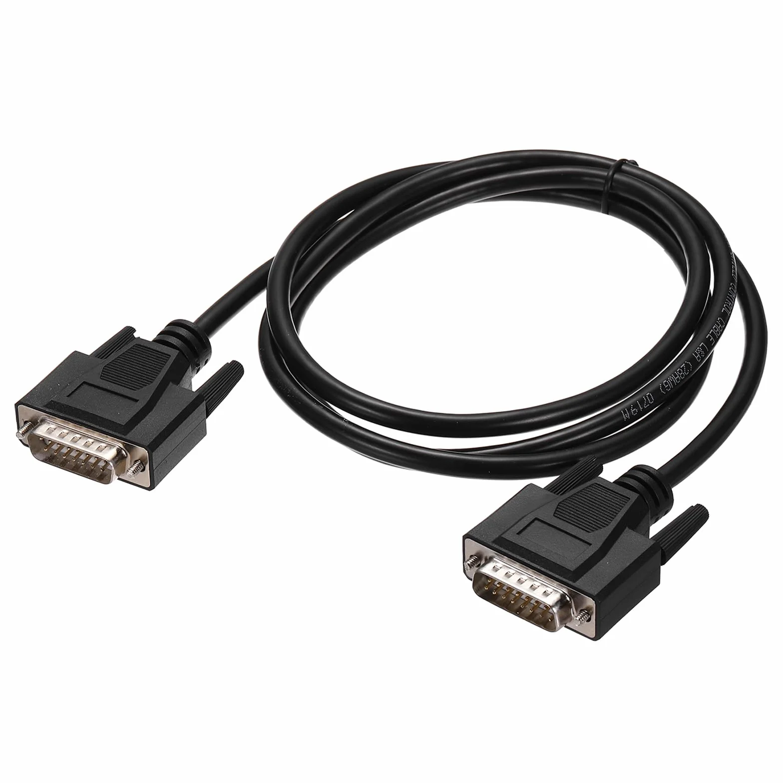 QUARKZMAN Cable Serial DB15, 28AWG Con Blindaje De Aluminio DB15 Macho A Macho Cable Serial Directo Para Comunicación De Datos, 4.9 Pies