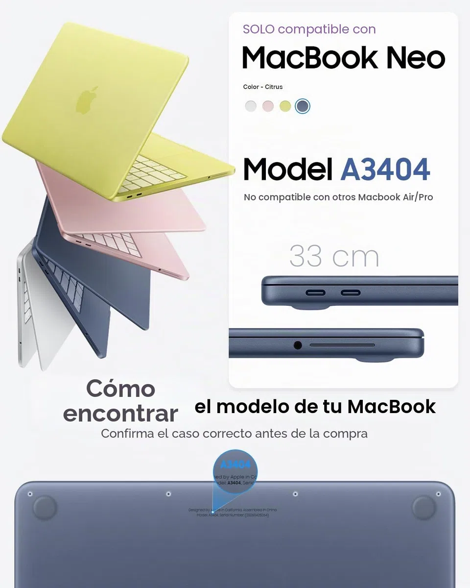 Fintie Funda para MacBook Neo de 13 Pulgadas (A3404) con Chip A18 Pro 2026, [100% Equivalente al Color Oficial] Funda Protector Rígida Ultradelgada Mate Carcasa, Índigo