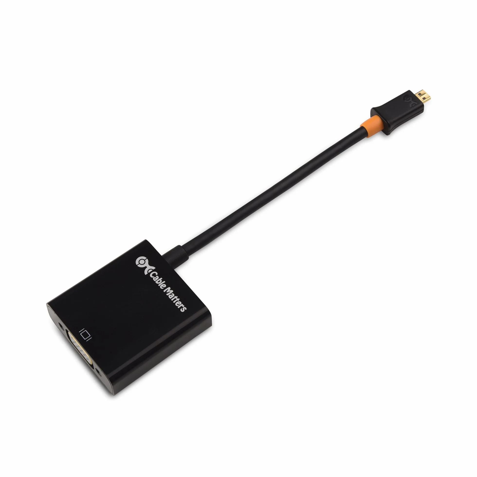 Cable Matters Adaptador Micro HDMI a VGA (Conversor Micro HDMI a VGA) para 1080p@60Hz en Negro