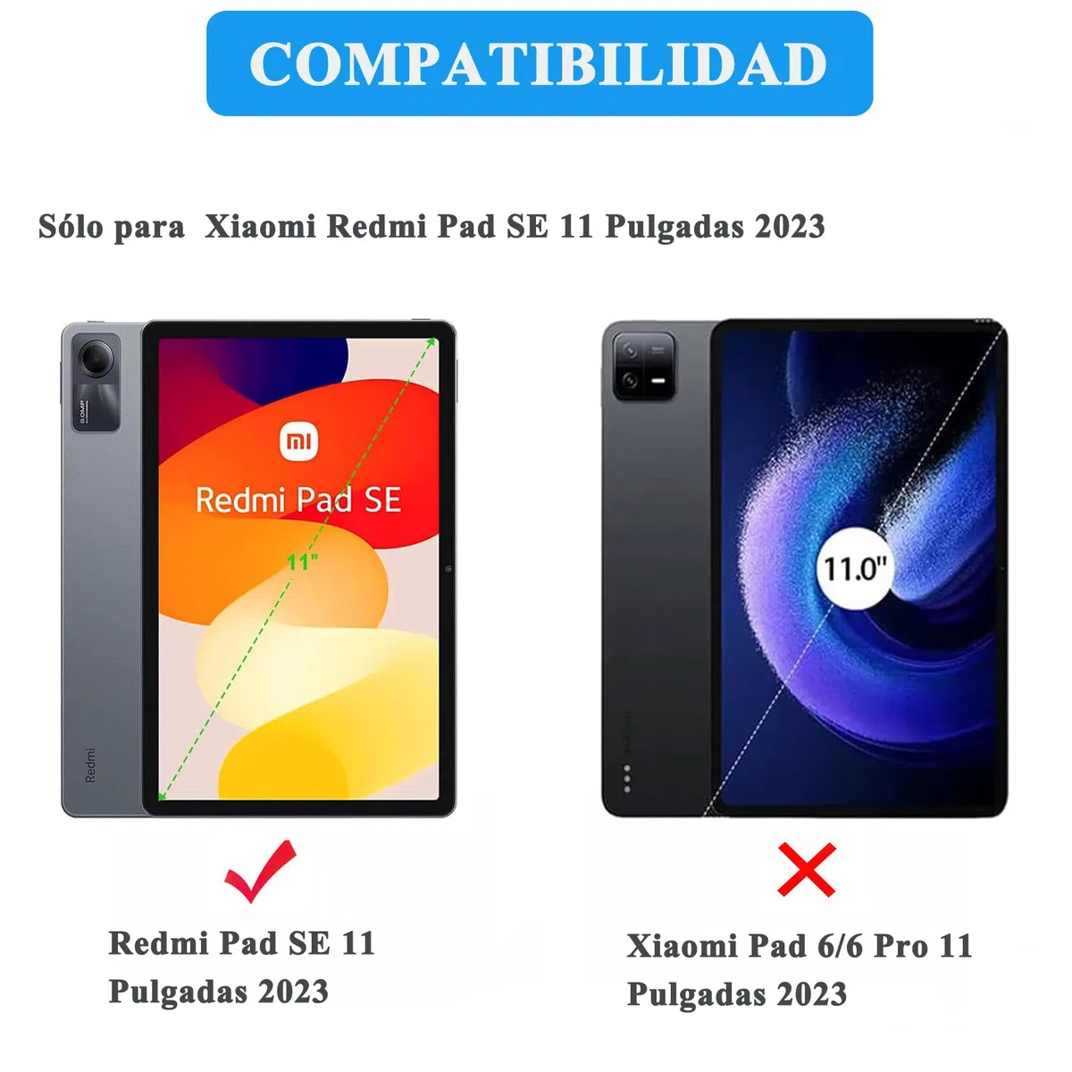 Funda Teclado para Xiaomi Redmi Pad SE 11 Pulgadas, Español Ñ Bluetooth Magnético, Smart Funda con Teclado QWERTY para Xiaomi Redmi Pad SE 11 Pulgadas 2023, Negro