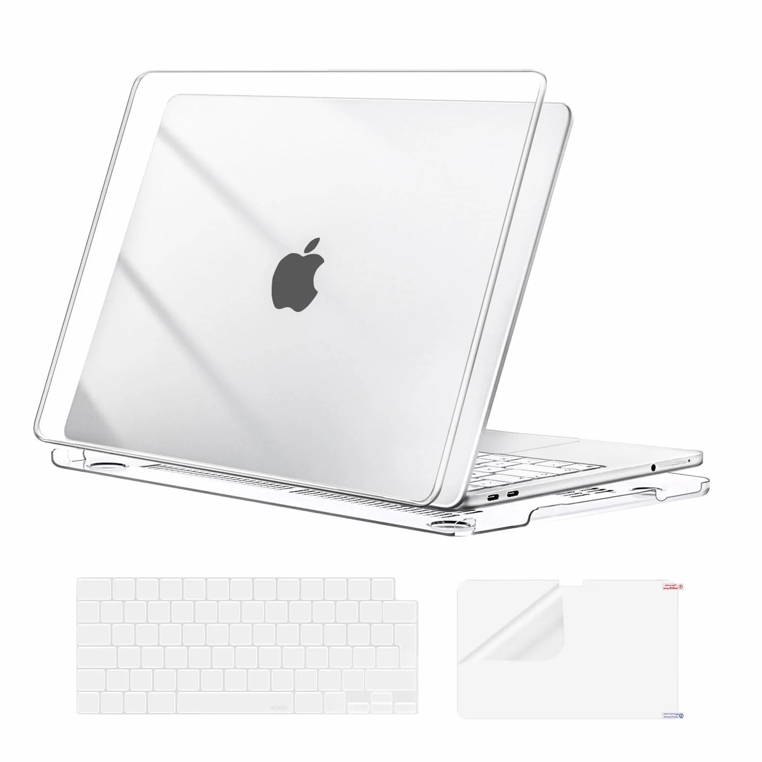 MOSISO 3 en 1 Funda Compatible con MacBook Neo 13 Pulgadas 2026 Modelo A3404 con Chip A18 Pro, Carcasa Dura para MacBook Neo 13"&Cubierta Teclado&Pantalla Protector, Cristal Claro