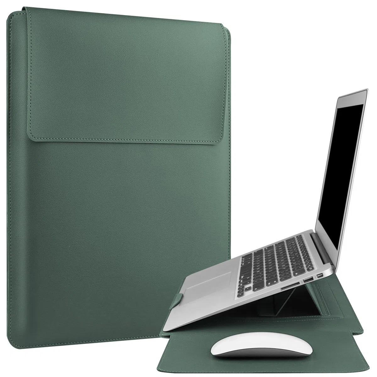 HoYiXi 13,3'' Funda Estuche para Portátiles Bolsa For ASUS Vivobook 14/HP DELL Acer Matebook Compatible con MacBook Pro 14/ MacBook Air 13 M1/ MacBook Pro 13,13''-14'' Laptop Sleeve,Verde