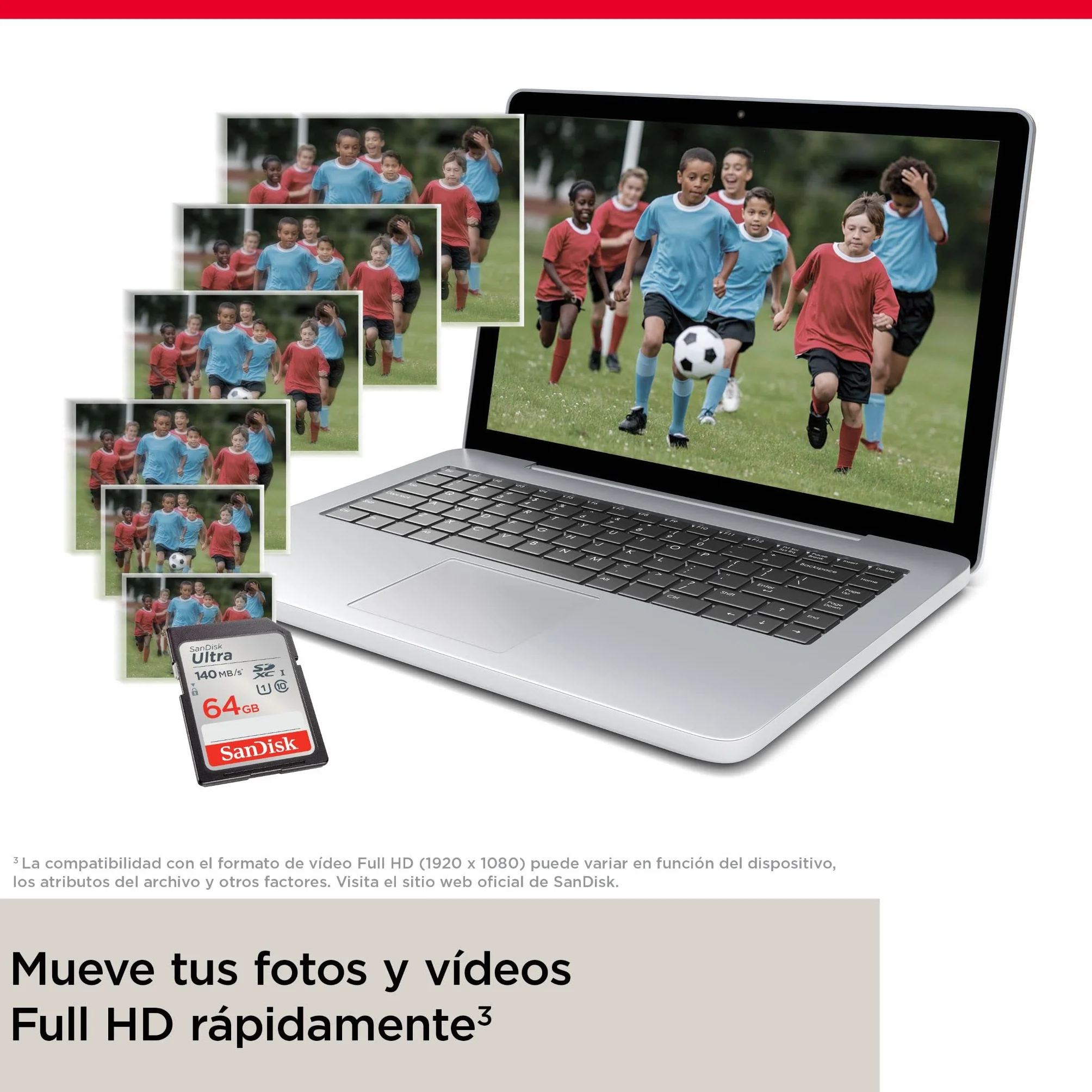 SanDisk 64 GB Ultra SDXC Tarjeta, con hasta 140 MB/s, rendimiento de apps A1, UHS-1, Clase 10, U1