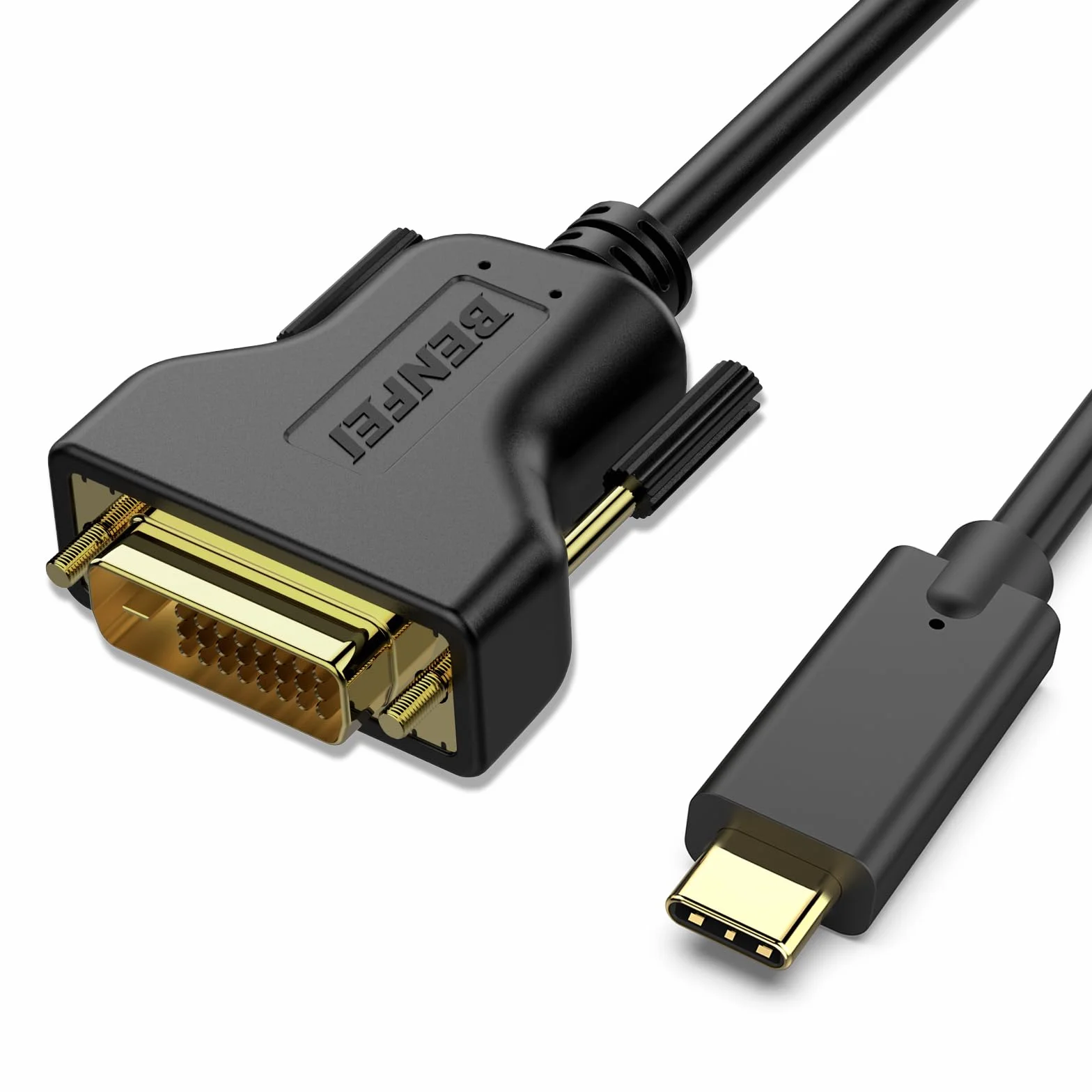 BENFEI Cable USB C a DVI 1,8m, USB-C(Thunderbolt 3) a DVI Adaptador Compatible con MacBook Pro 2019/2018/2017, Samsung Galaxy S9 / S8, Surface Book 2, Dell XPS 13/15, Pixelbook y más
