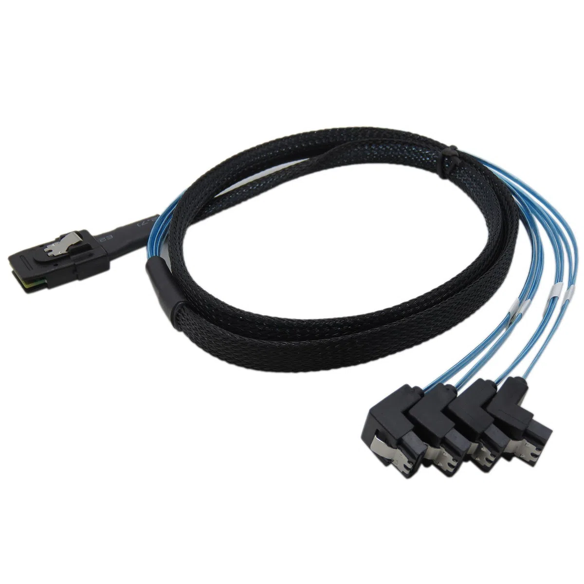 YIWENTEC Mini SAS 36P SFF-8087 a 4 SATA 7Pin 90 Grados Target Hard Disk Data Cable Adaptador de Cable 1 m