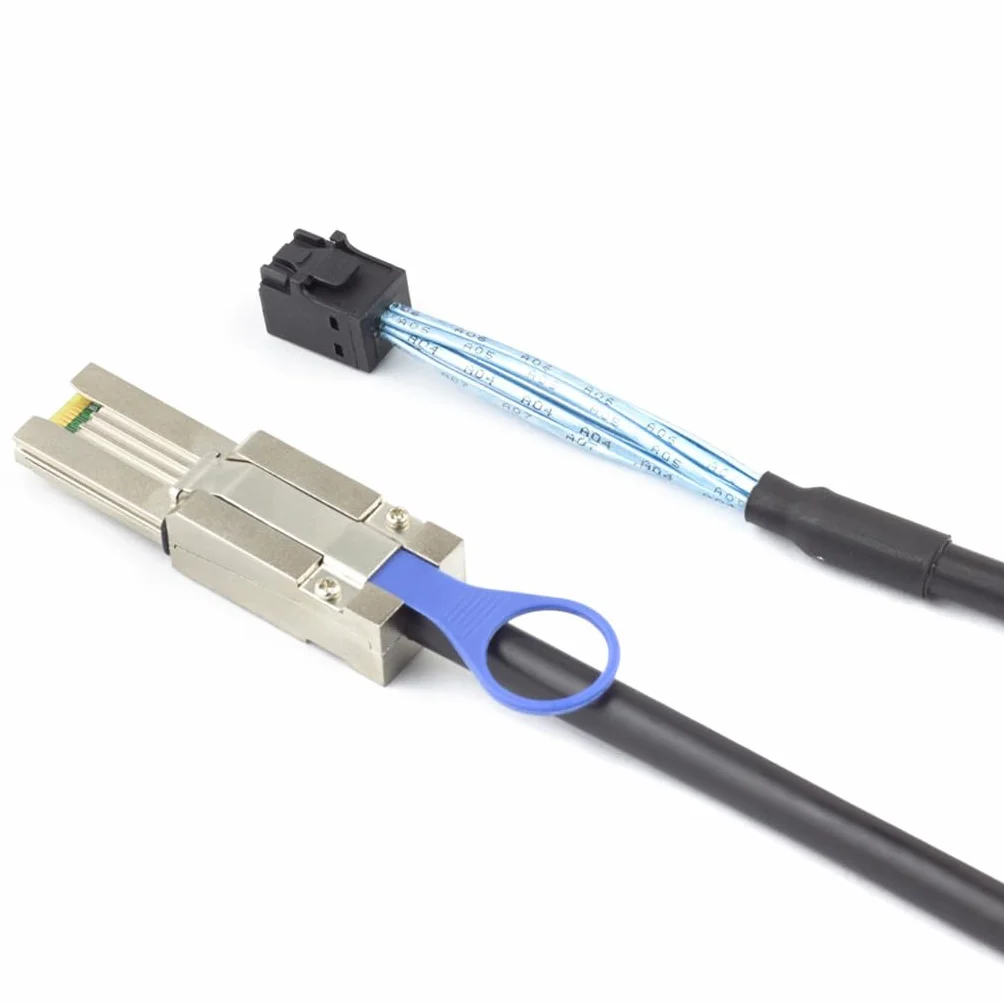 JMT MINI SAS HD SFF-8088 26P a SAS HD 8088 / SFF-8644 / SFF-8643 Cable de superposición de servicio para servidor (50 cm, SFF-8088 a SFF-8643)