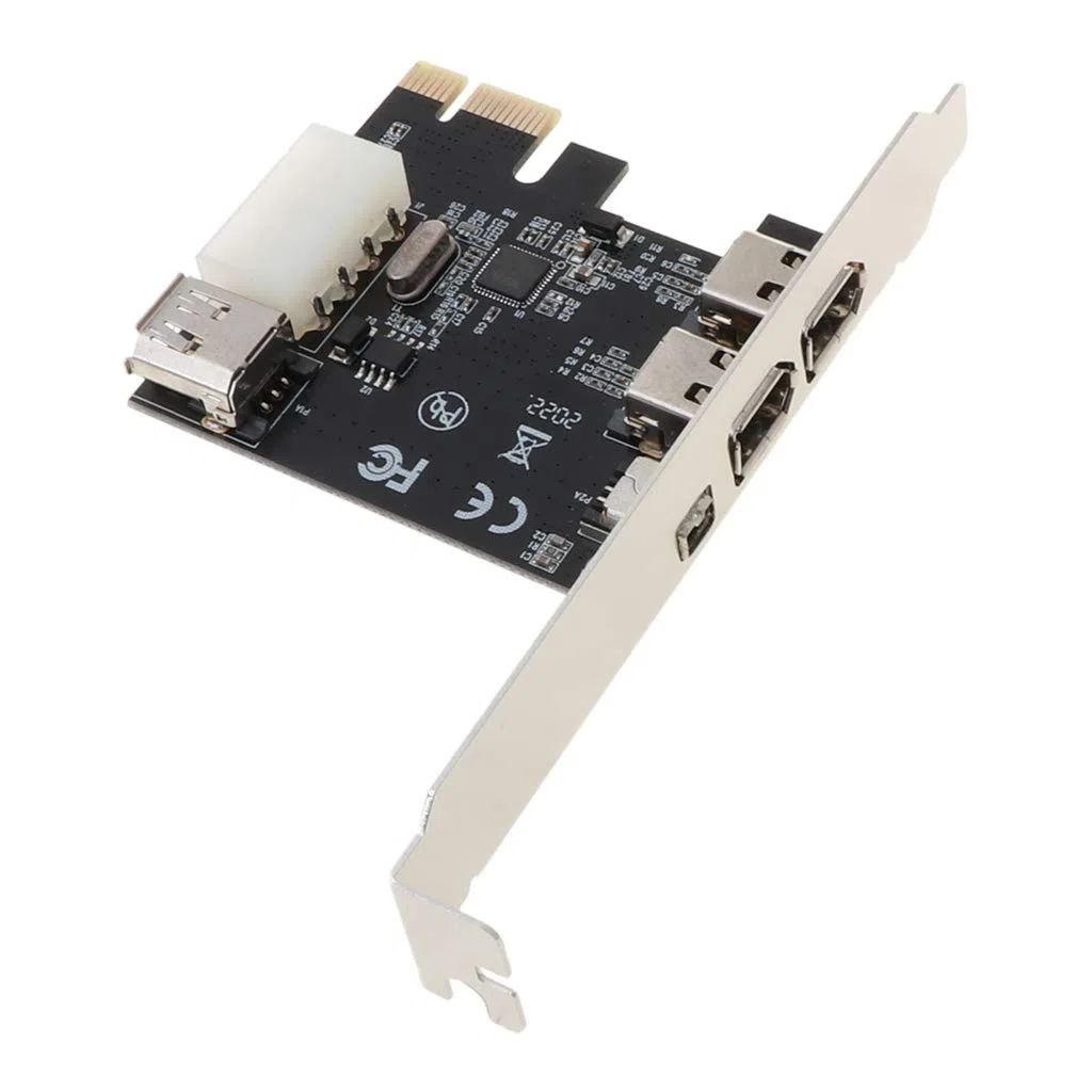 Tarjeta controladora externa PCI FireWire 1394a IEEE1394 de 4 puertos para Windows XP/Vista/7 32/64 bits con cable Firewire tarjeta de video USB 3.0