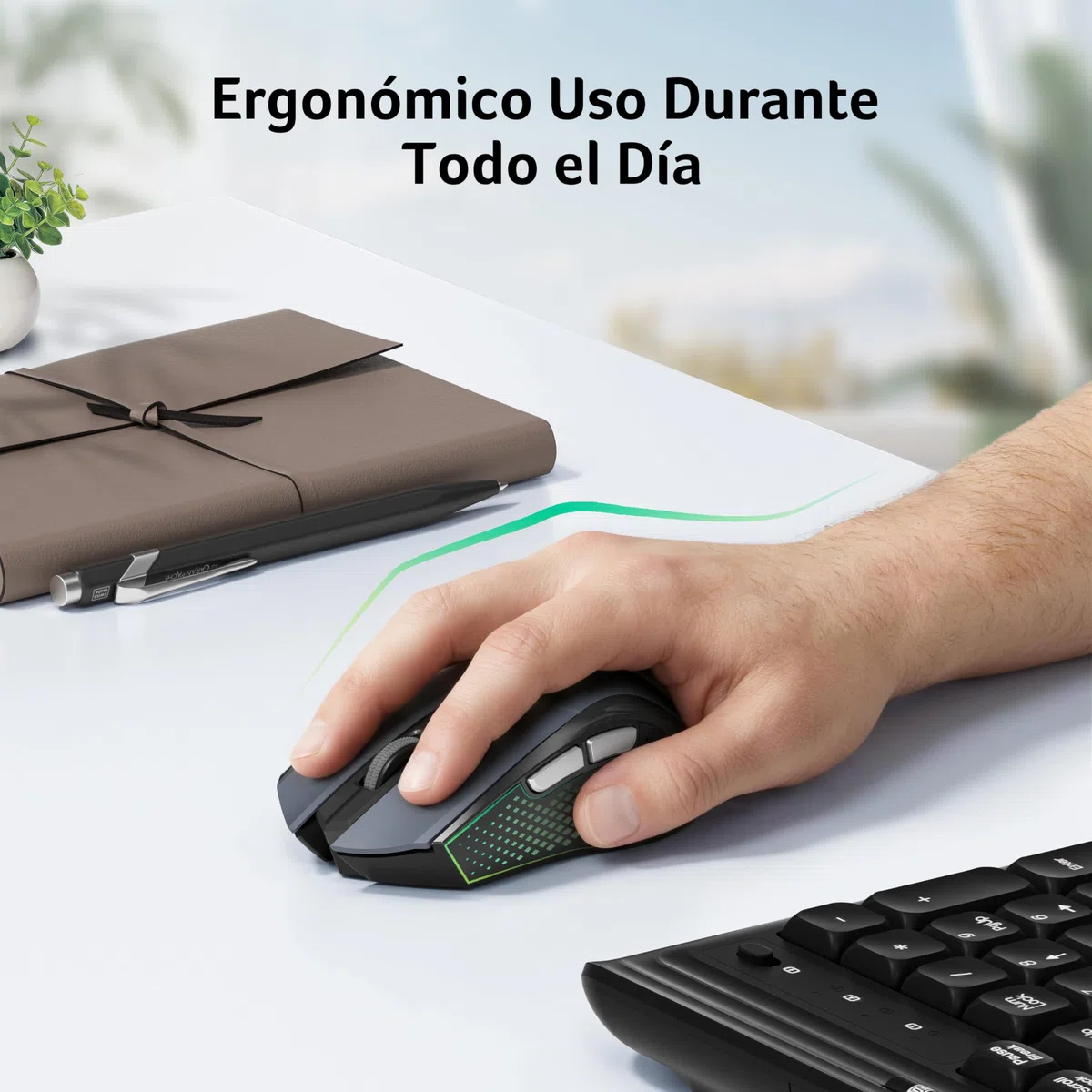 Acer Ratón Inalámbrico 4000 dpi, Wireless Mouse 2.4GHz con 5 Niveles de dpi Ajustables, Ratón sin Cables a Pilas, Ratón USB-A para Portátil, PC y Chromebook
