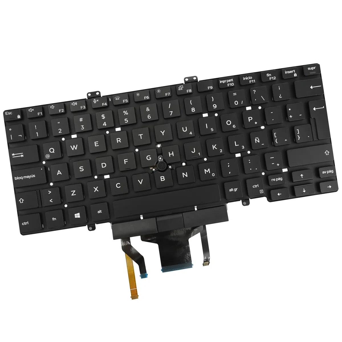 Teclado portátil para Dell Latitude 5400 5401 5410 5411 7400 7410 con retroiluminación (Español, Retroiluminación)