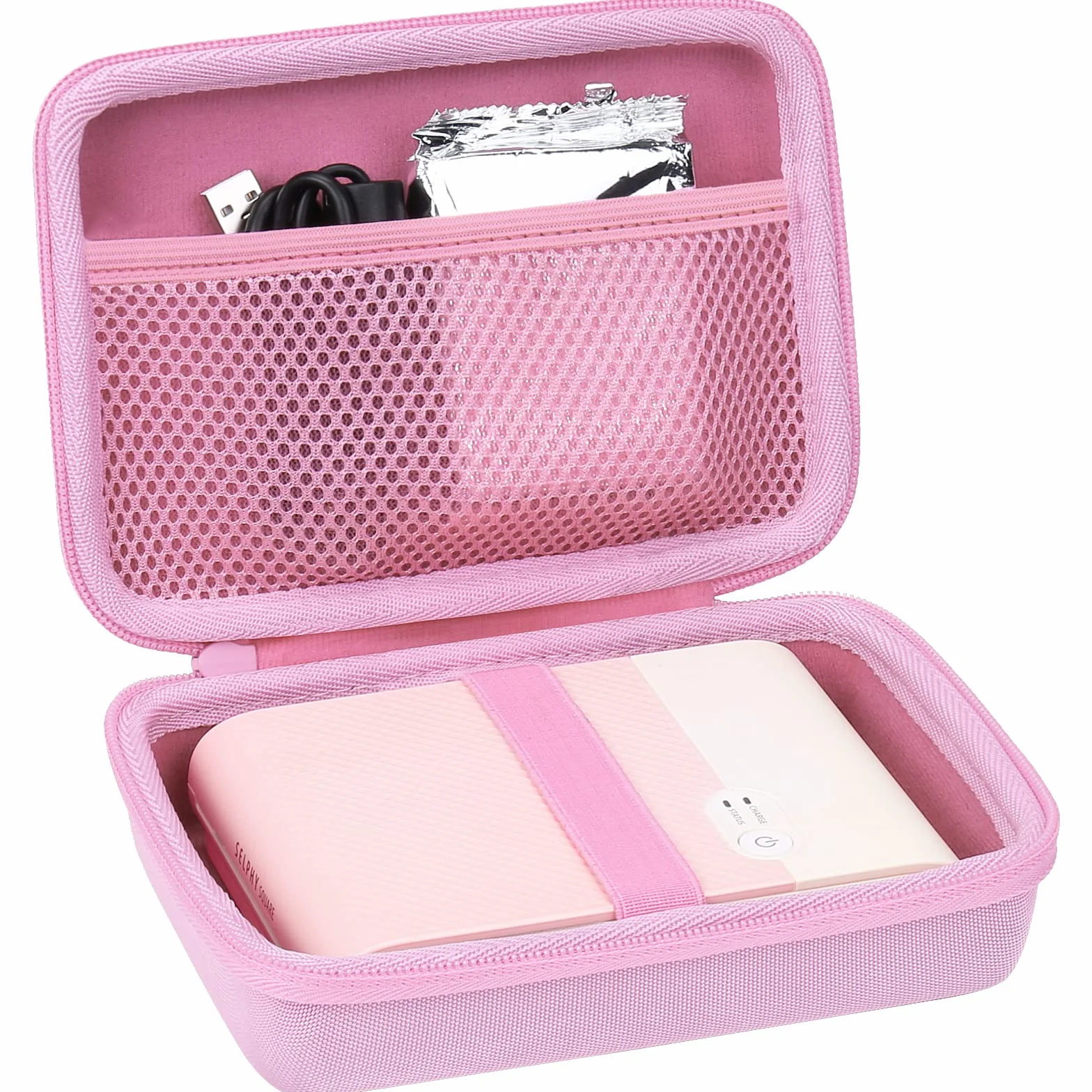 co2CREA Duro Viajar Caja Estuche Funda para Canon Selphy Square QX10/QX20 Impresora（Funda Solo）
