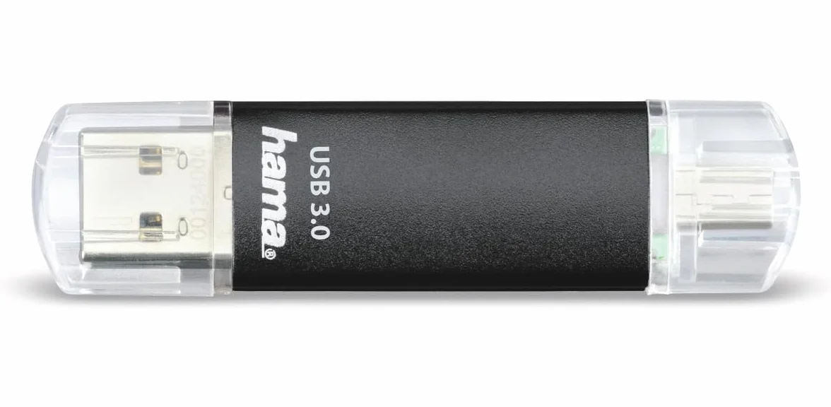 Hama | Pendrive USB-A y Micro-USB Dual de 16 GB | Memoria USB 3.2 de 40 MB/s para Móviles y PC | Almacenamiento Portátil con OTG | Ideal para Fotos y Documentos | Color Negro