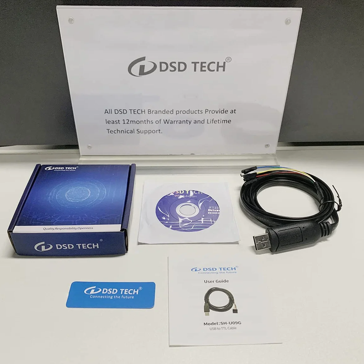 DSD TECH SH-U09G USB a TTL Cable serie FTDI FT232RL IC incorporado 1.8M / 5.9FT