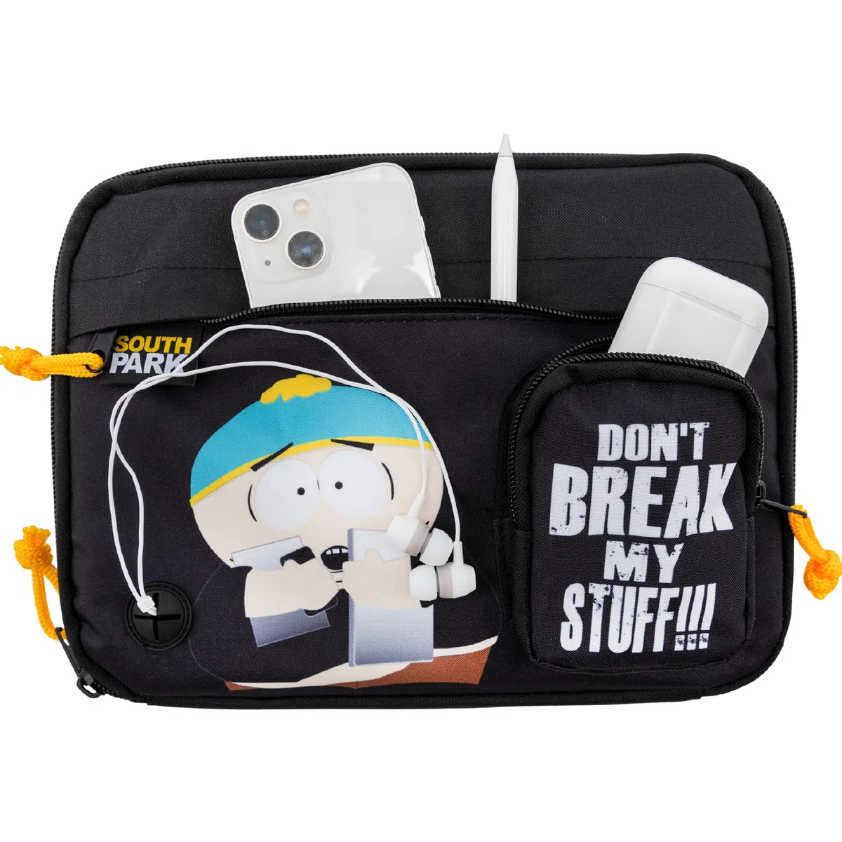 Blue Sky Studios South Park - Mini funda organizadora para tablet Tech Bag - Pequeña bolsa organizadora de electrónica para viajes - South Park Merchandise, Black