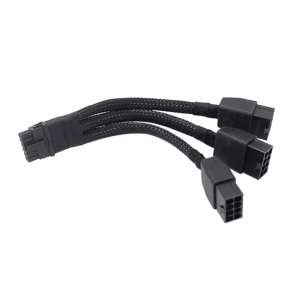 Gintai - Cable GPU de 16 Pines a 3 x 8 Pines (16 AWG PCIE 5.0, 12 VHPWR, 600 W, 16 Pines 12+4 Pines, para Tarjeta gráfica RTX 4090, 4080, 3090TI 4070Ti (3 x 8 Pin)