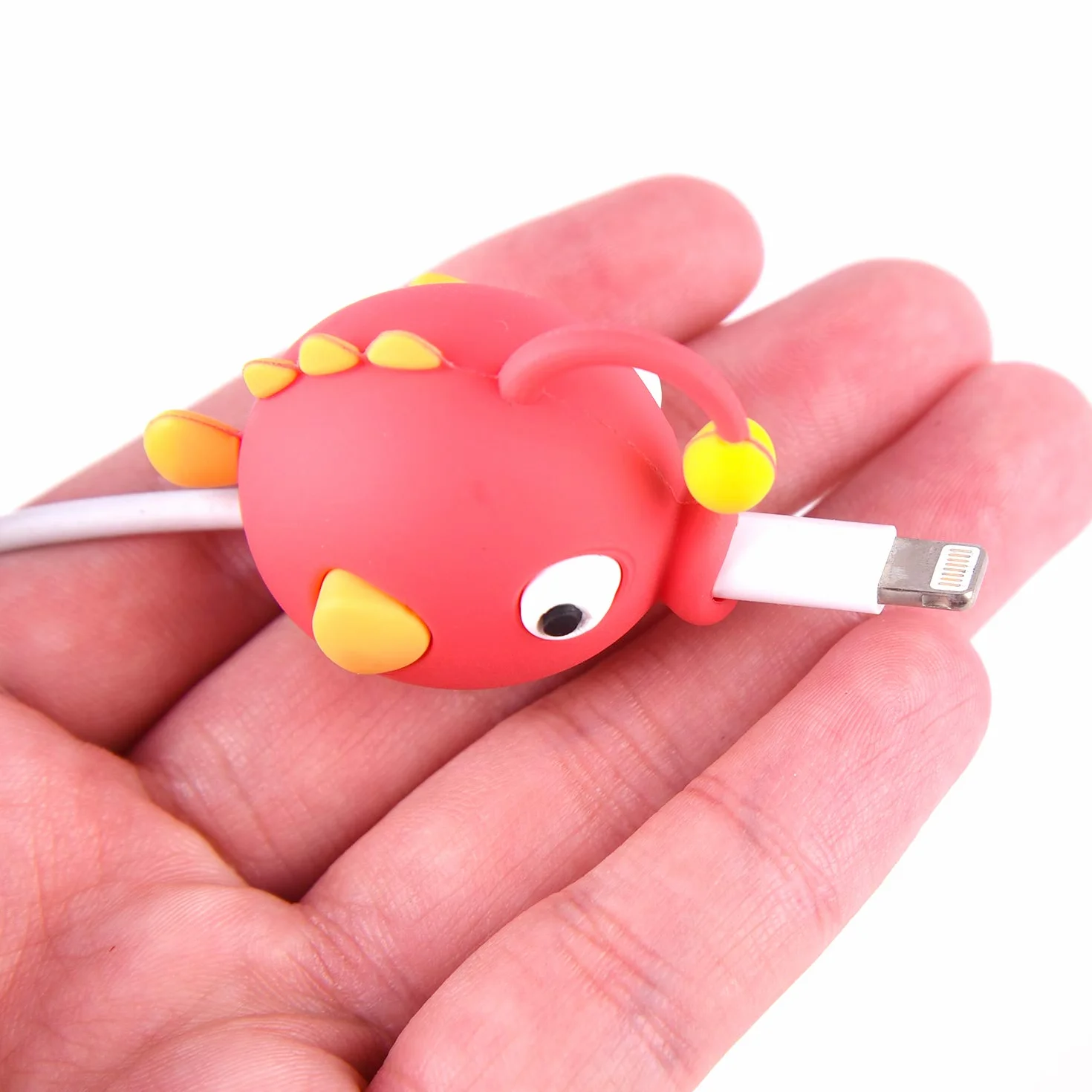 TUPARKA 18 Pcs Protector de Cable de Cargador,Cable USB Lightning, Fish Dinosaur Animals Protector de Cable para iPhone iPad,Todos los Móviles