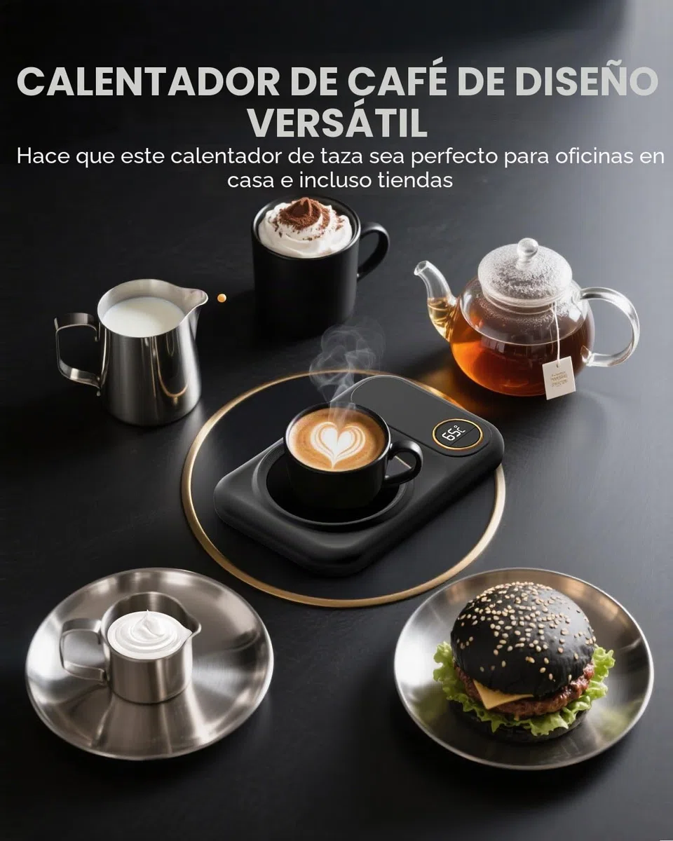 Calentador de café eléctrico con USB, 3 niveles de temperatura de 45 °C, 55 °C y 65 °C, calentador de bebidas eléctricas USB para café