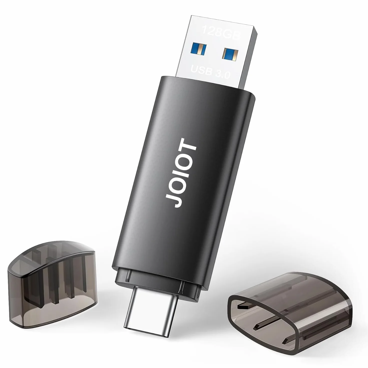 JOIOT 128GB Memoria USB 3.0 Pendrive 2 en 1 USB Tipo C y USB 3.0, Alta Velocidad Memoria USB 128 GB Compatible con PC/Ordenador/Teléfonos Inteligentes Pendrive OTG,Negro