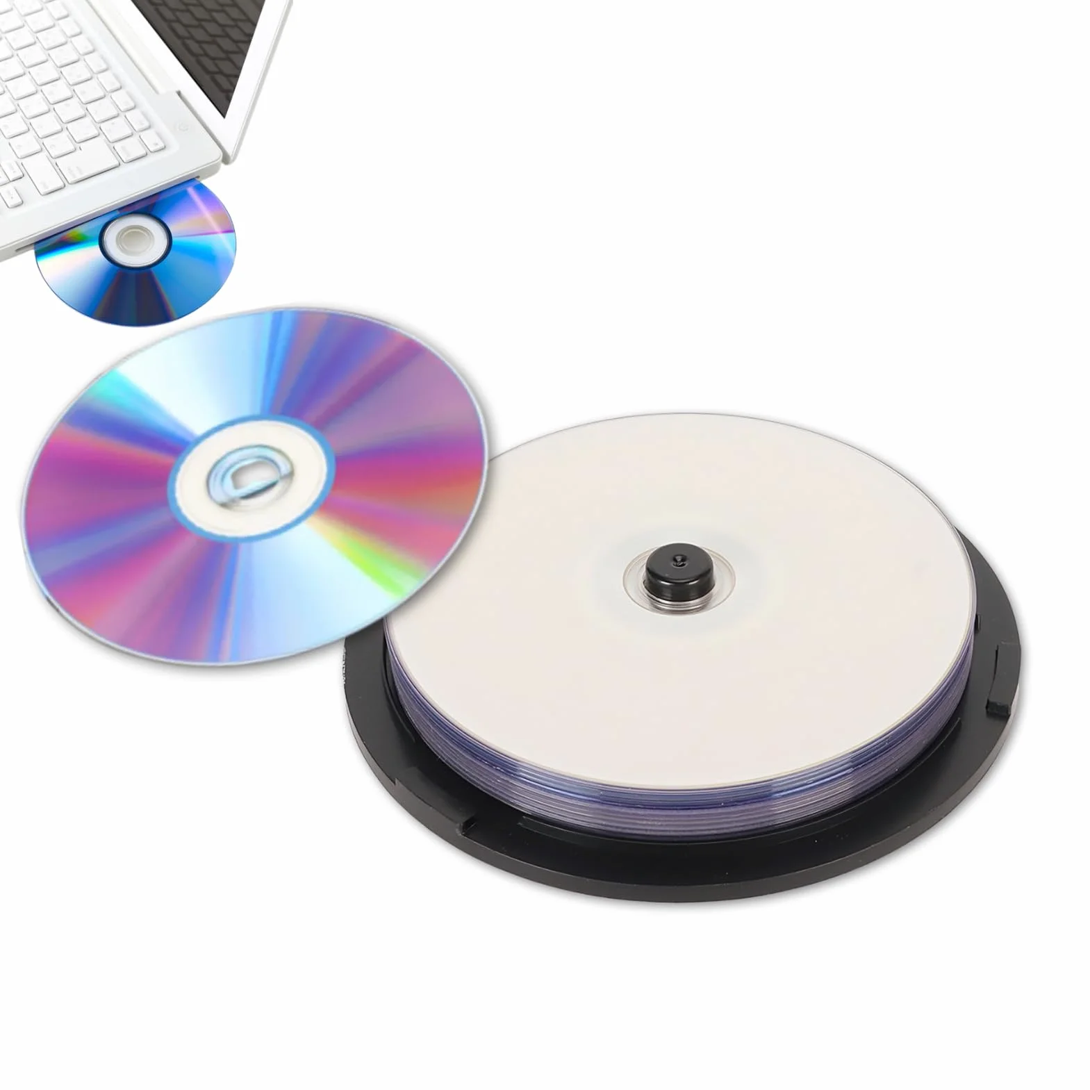 DVD R Disco en Blanco 4,7 GB 16X Discos Multimedia grabables de Alta Velocidad Material de PC de Primera Calidad Resistente y Duradero para Almacenamiento de Fotos y (10PCS)