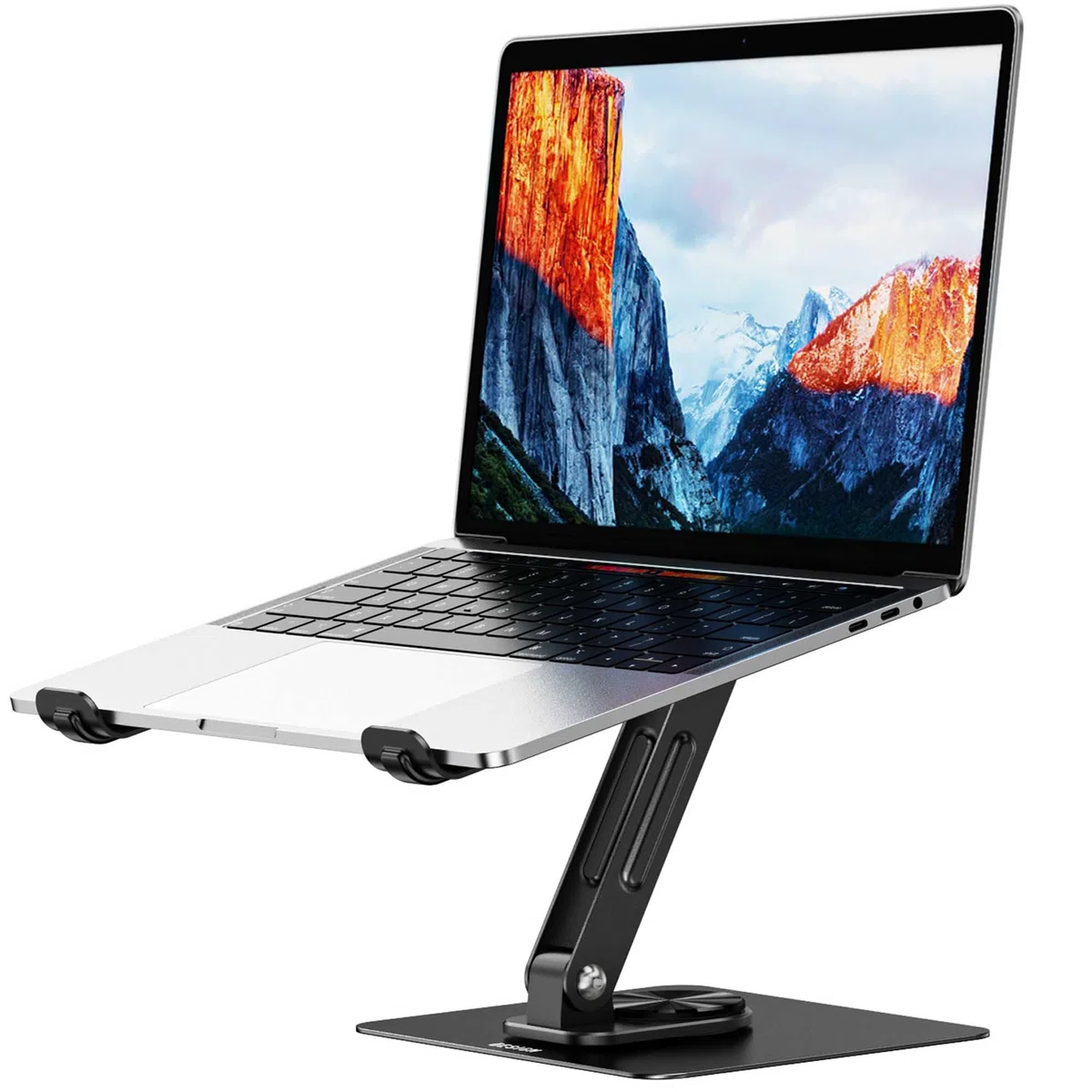 BESIGN LS12 - Soporte para Ordenador portátil con Base giratoria de 360°, Soporte ergonómico Ajustable para portátil, Compatible con portátiles de 10 a 14 Pulgadas (Negro)