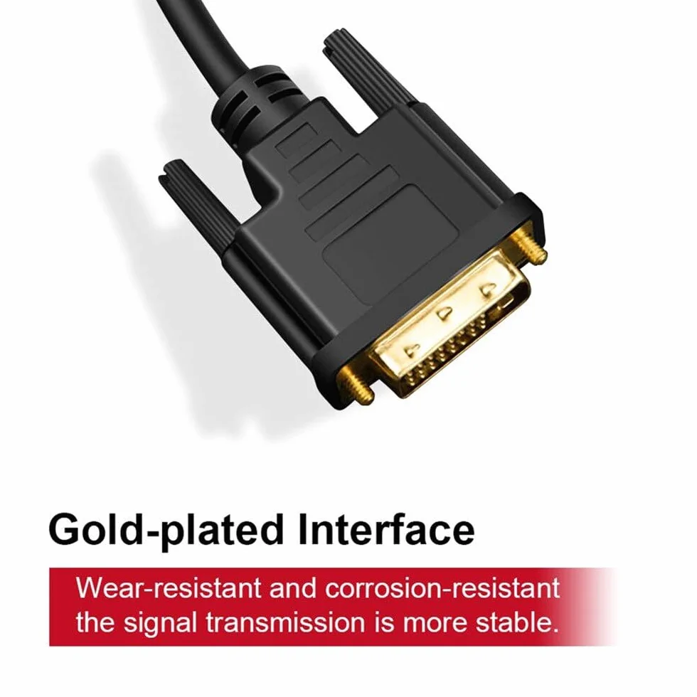 MMOBIEL Adaptador de Cable USB-C a DVI - USB-C Macho a DVI-D Macho de Dual Link Compatible con MacBook, iPad, Dell XPS, etc. Cable Compatible con Monitor, TV, Proyector - 1080p Full HD 60Hz - 1,8 m
