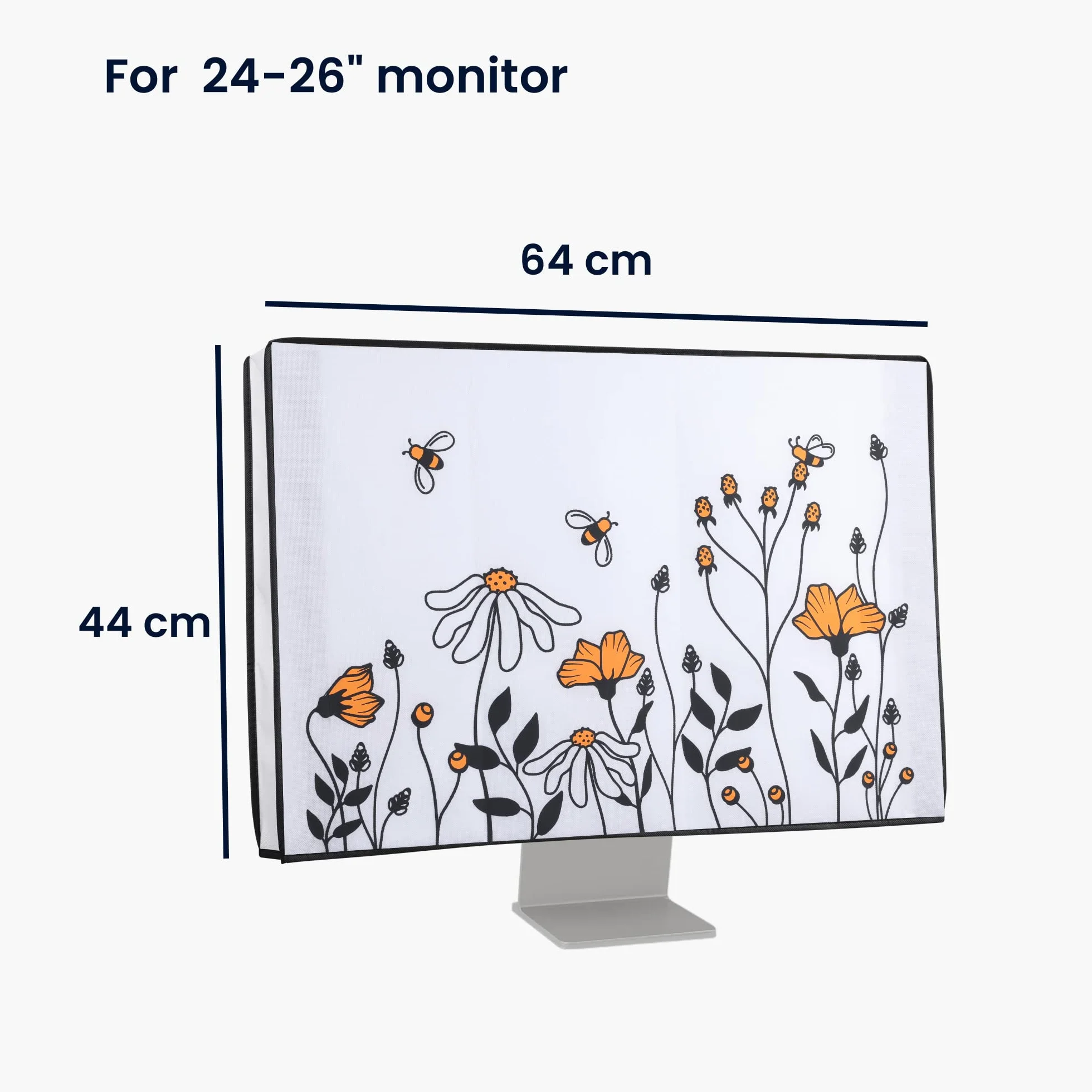 kwmobile Funda compatible con monitor Monitor de 24-26" - Cubierta protectora textil para pantalla - Fauna y flora