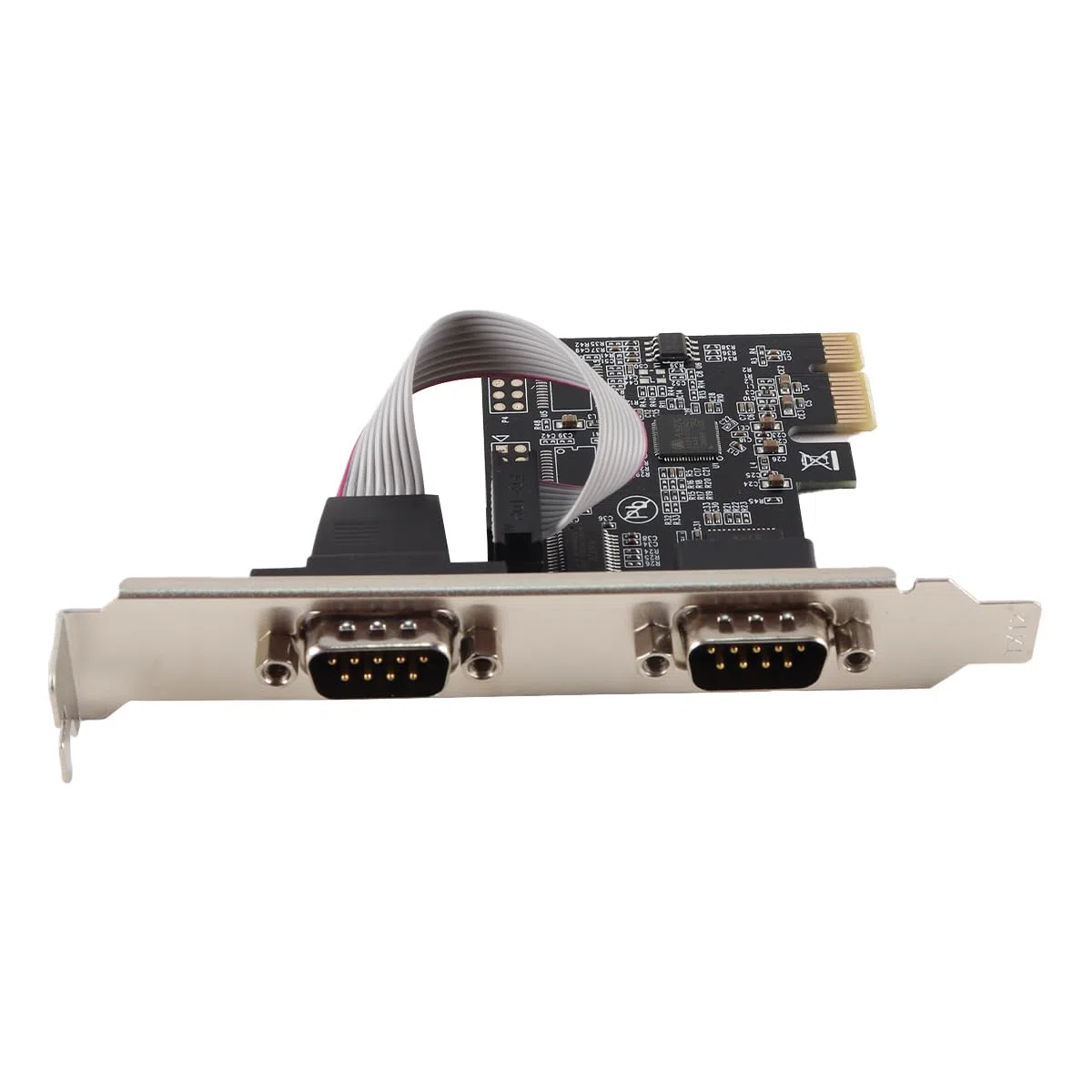 Gorise Tarjeta de expansión Serie PCI Express RS232 DB9 de 2 Puertos para Win XP Vista7, 8 10, 11 32/64 bits para Linux, PCIe