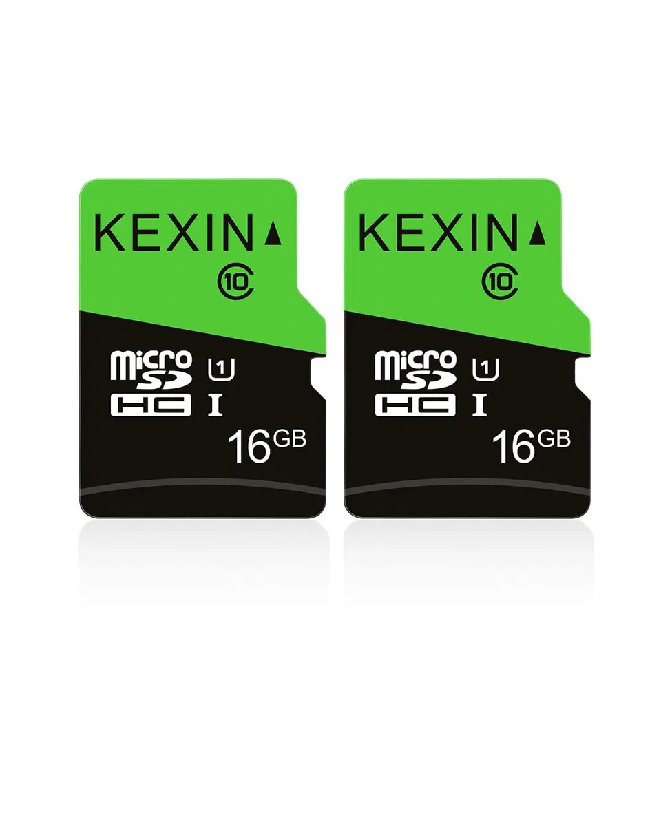 KEXIN Tarjeta Micro SD de 16 GB, 2 Unidades, MicroSDHC UHS-I Class 10 A1 U1, Mini SD con Adaptador, para Smartphone, Tableta, cámara