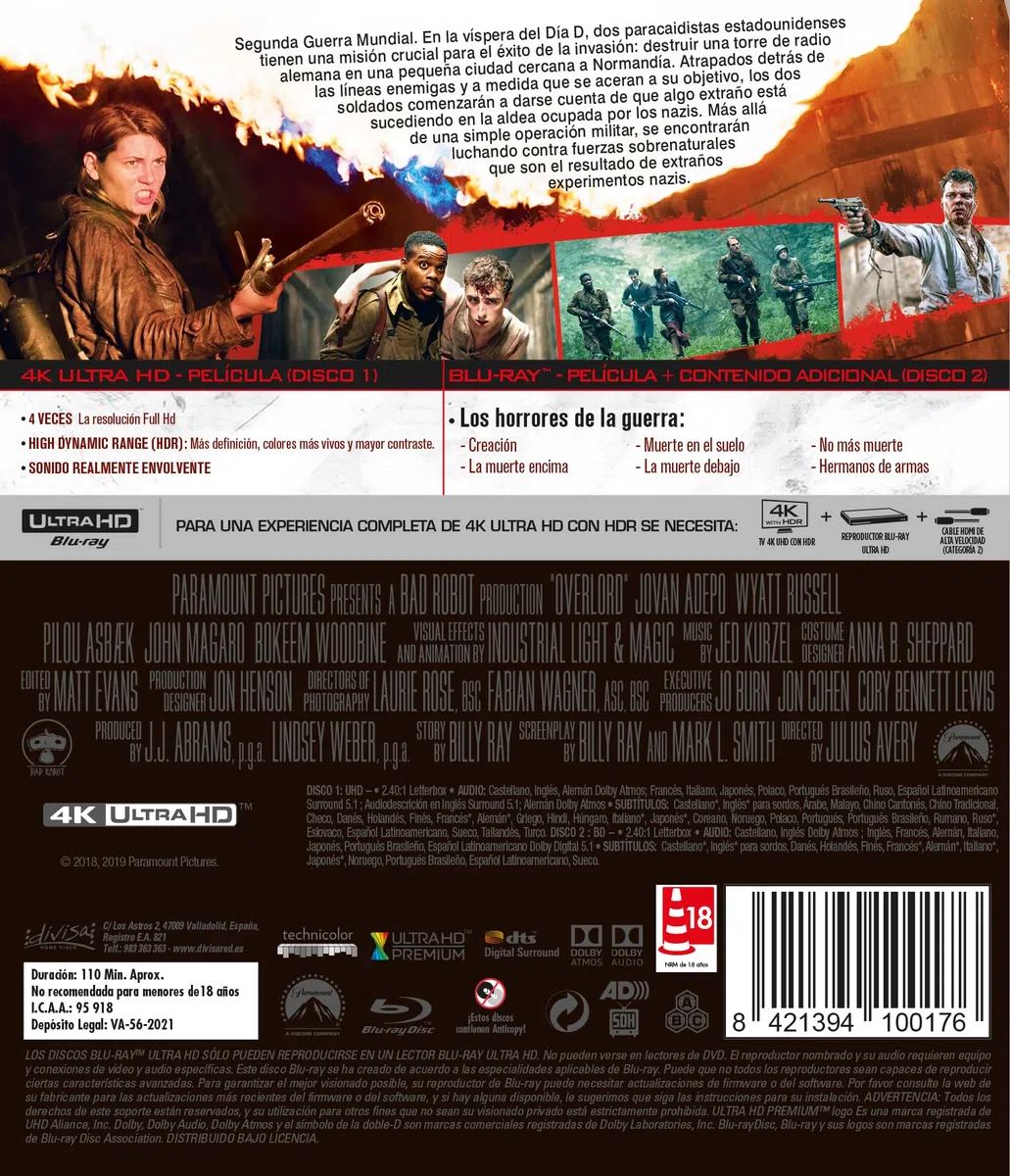Overlord (4K Ultra-HD + BD) [Blu-ray]