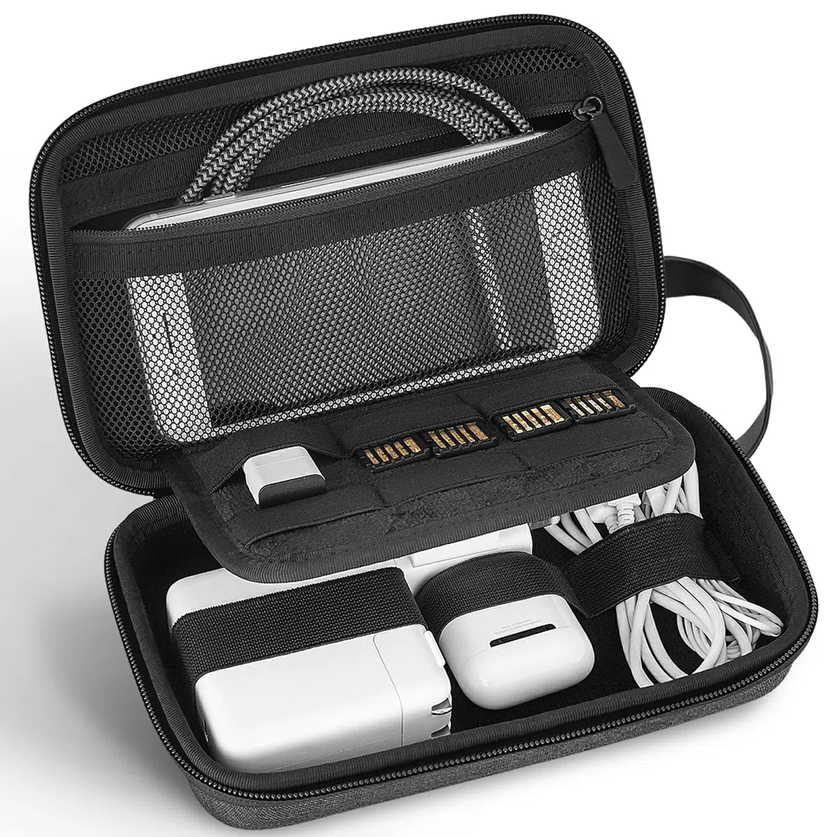JETech Viajar Accesorios Organizadora Estuche, Faltriquera Bolsa de Gadget Portátil Electrónico para MacBook Adaptador de Corriente, Cable, Lápiz Óptico, Tarjeta SD, Banco de Energía