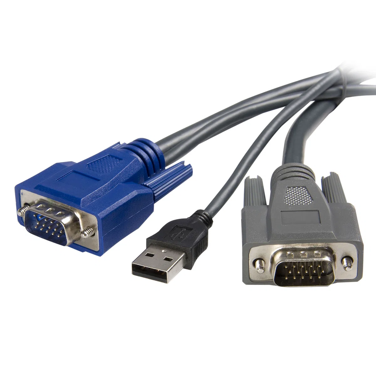 StarTech.com Cable KVM Ultra Thin Delgado de 3m VGA USB 2-en-1 para uso en Conmutador Switch KVM - 2x HD15 Macho - 1x USB A Macho