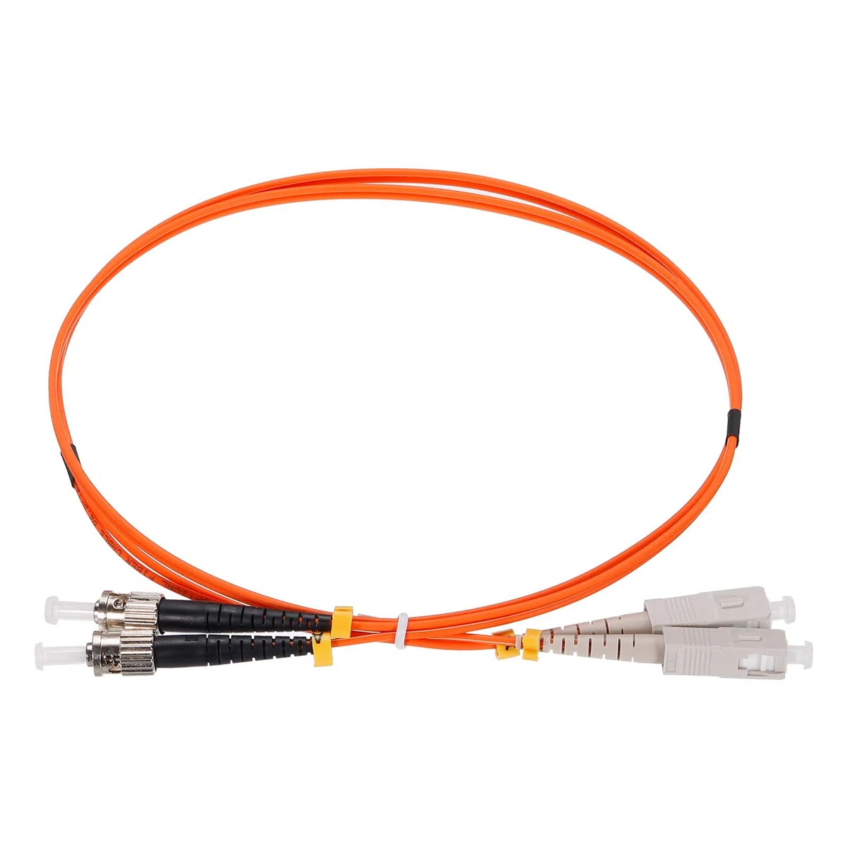 sourcing map 1 Metro 3.2 Ft Fibra Cable Parche Multimodo Dúplex Sc-st Om1 LSZH Fibra Cable Óptico Cordón Fibra Óptica Saltador Naranja para Equipos Mecánicos Conexión Red Transceptor 1uds