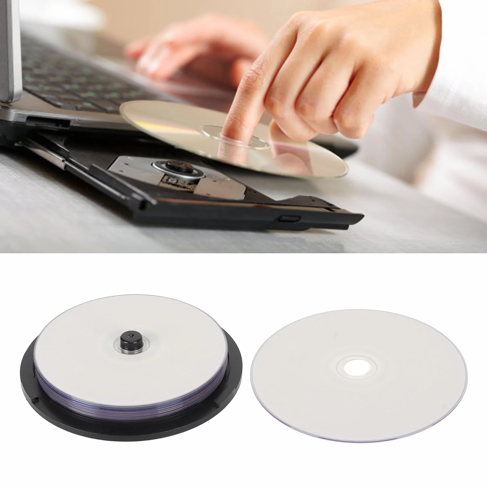 DVD R Disco en Blanco 4,7 GB 16X Discos Multimedia grabables de Alta Velocidad Material de PC de Primera Calidad Resistente y Duradero para Almacenamiento de Fotos y (10PCS)