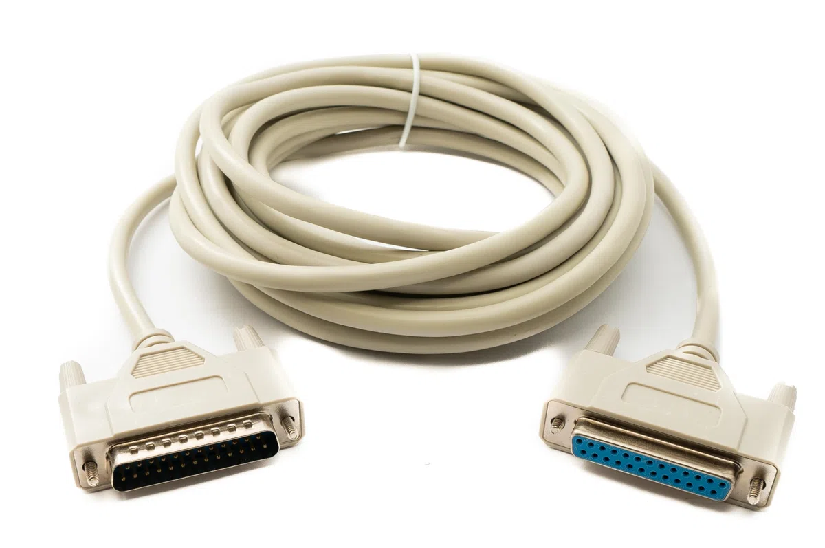 System-S D Sub - Cable adaptador de 5 m de 25 pines macho a hembra RS530 DB25, color gris