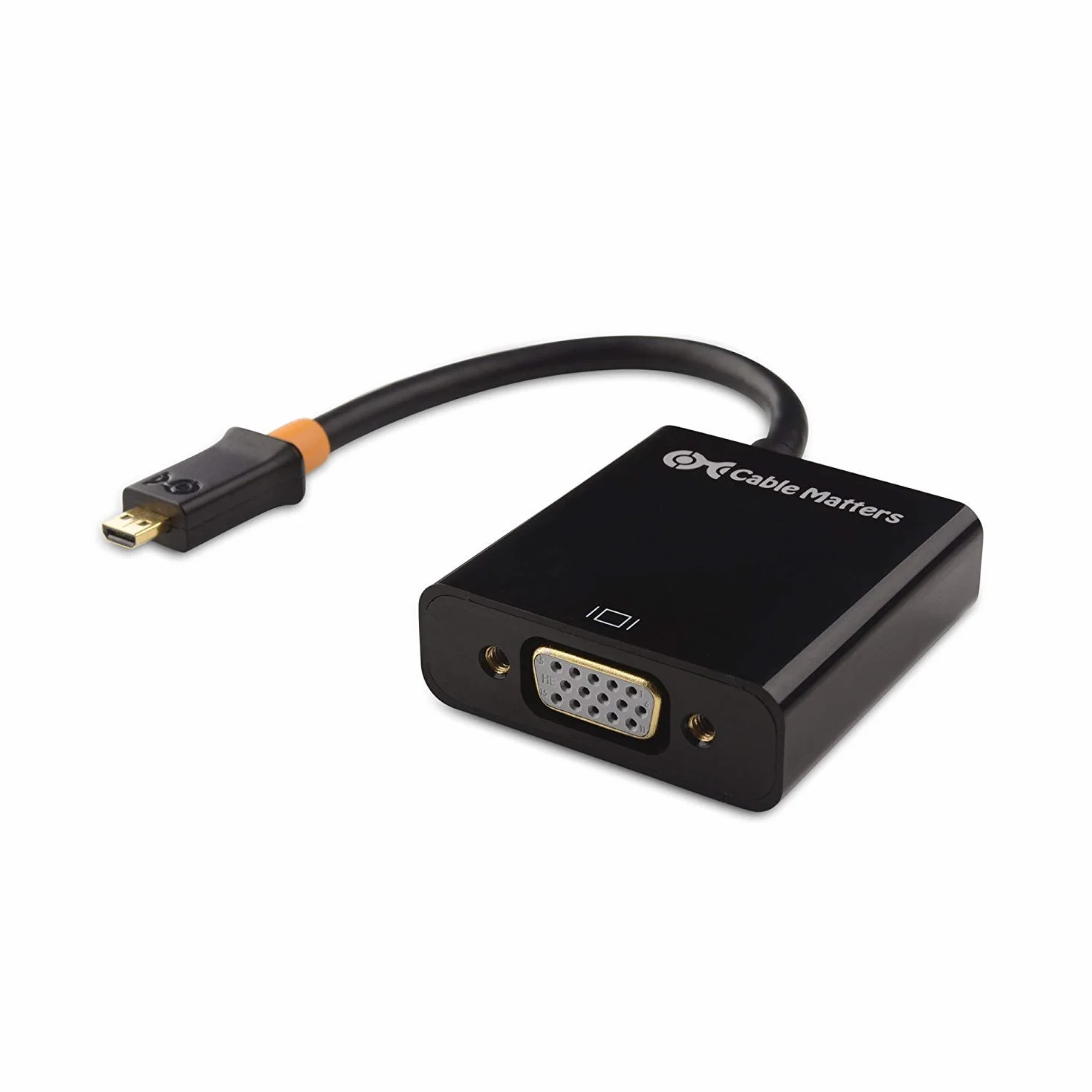 Cable Matters Adaptador Micro HDMI a VGA (Conversor Micro HDMI a VGA) para 1080p@60Hz en Negro
